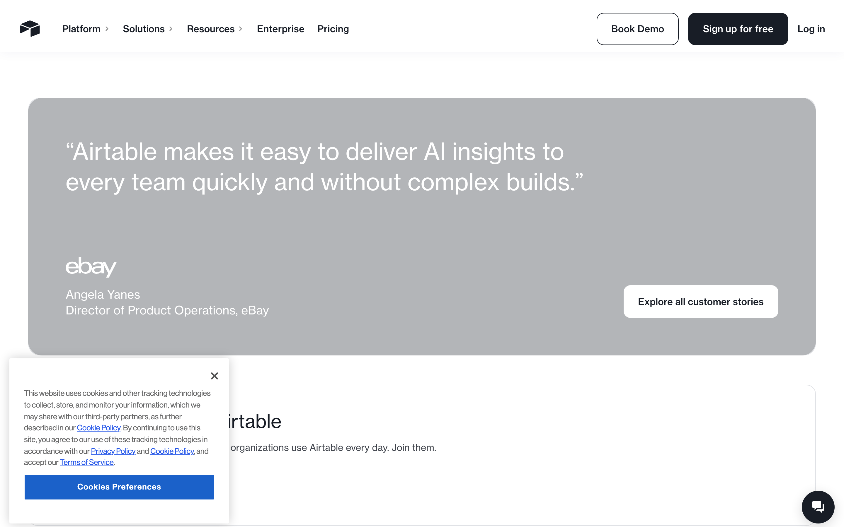 Airtable — 桌面滚动分段(90% viewport 步进,作为视觉证据)