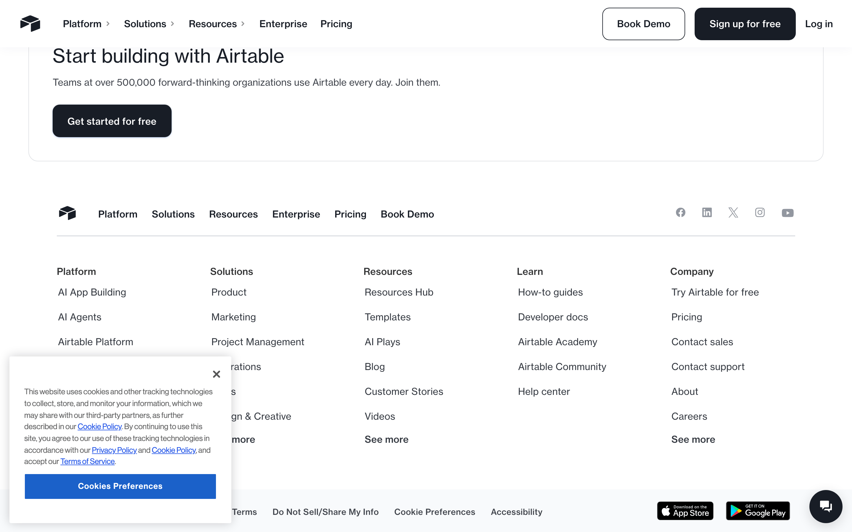 Airtable — 桌面滚动分段(90% viewport 步进,作为视觉证据)