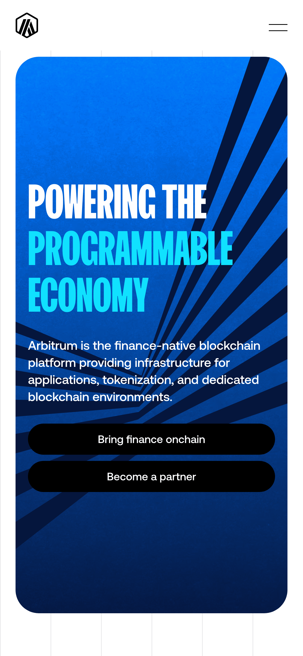 Arbitrum — 移动首屏