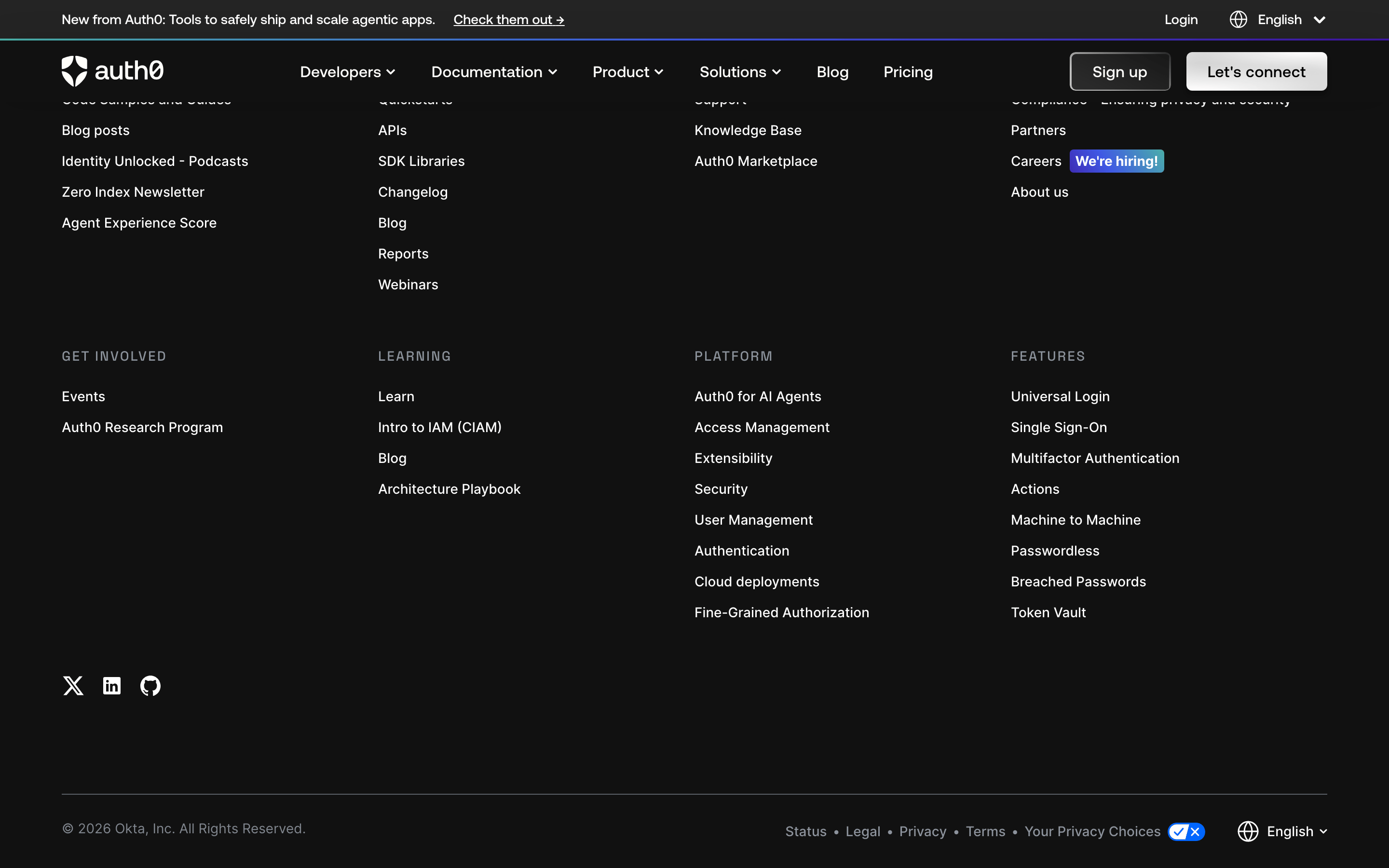 Auth0 — 桌面滚动分段(90% viewport 步进,作为视觉证据)