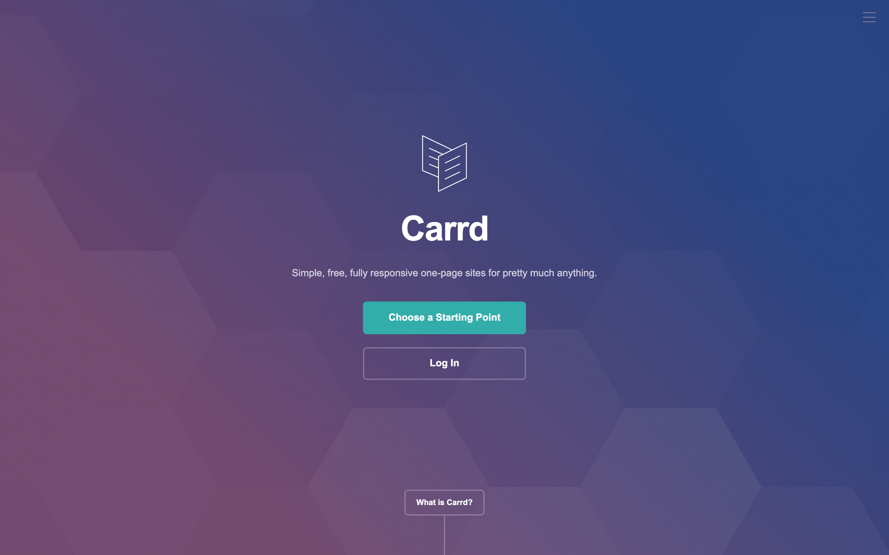 Carrd — 桌面滚动分段(90% viewport 步进,作为视觉证据)