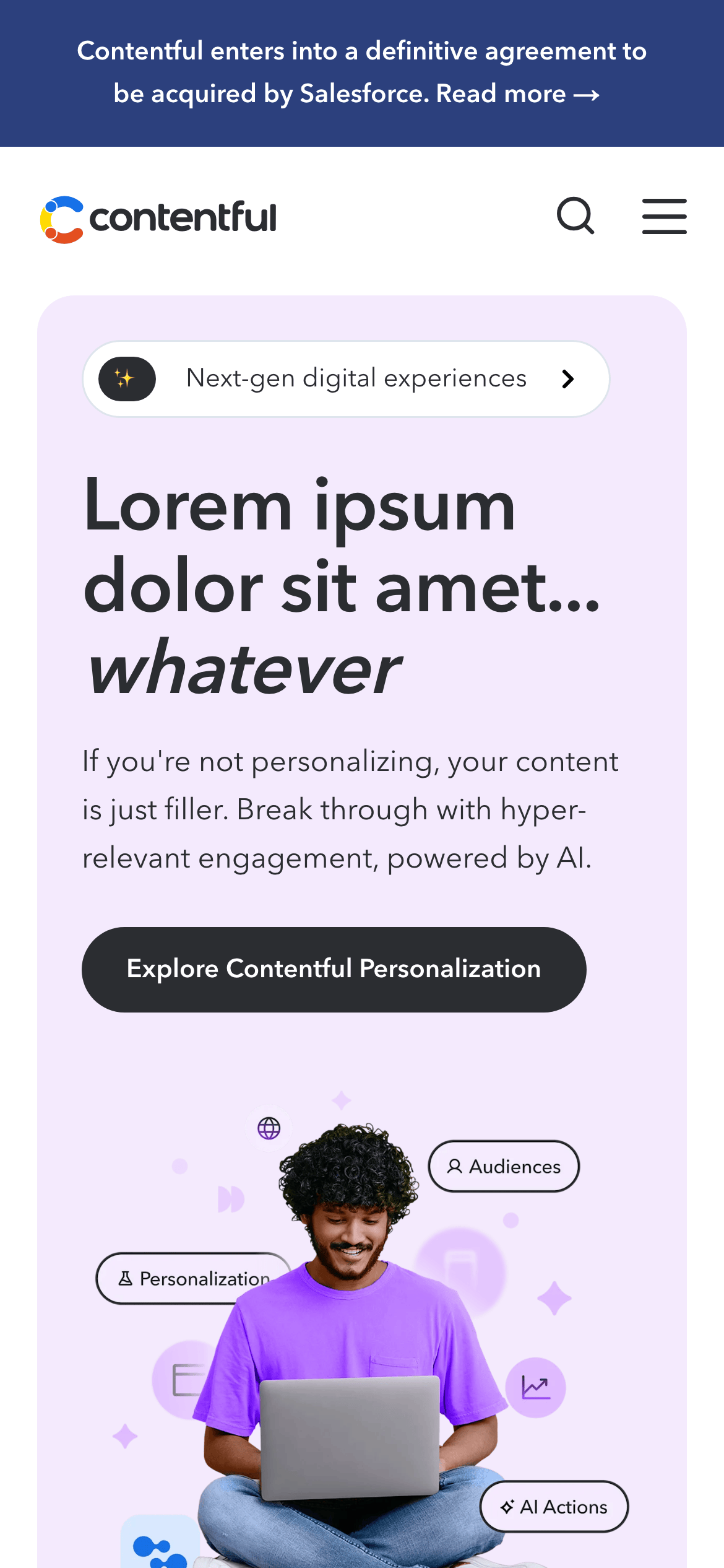 Contentful — 移动首屏
