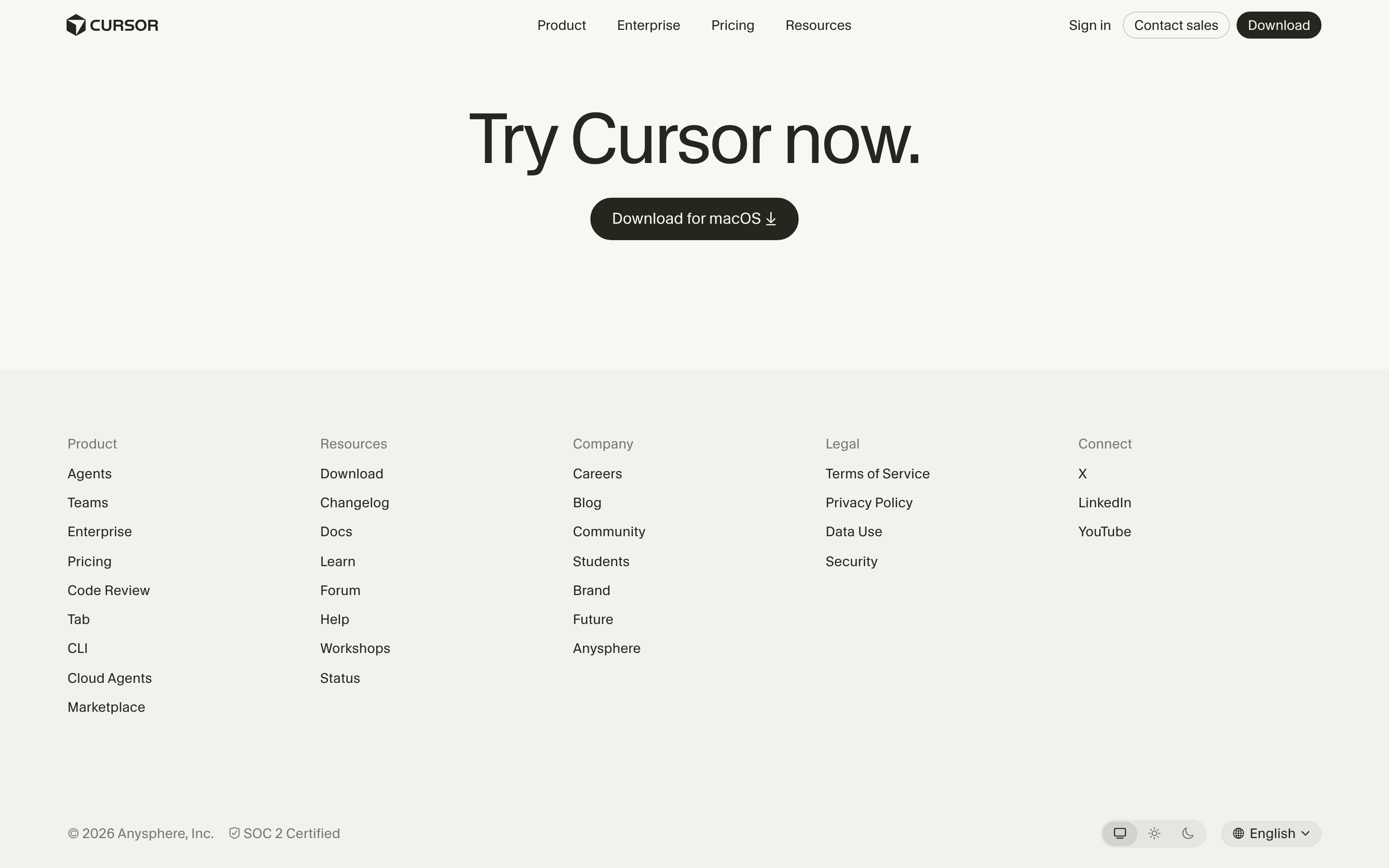 Cursor — 桌面滚动分段(90% viewport 步进,作为视觉证据)