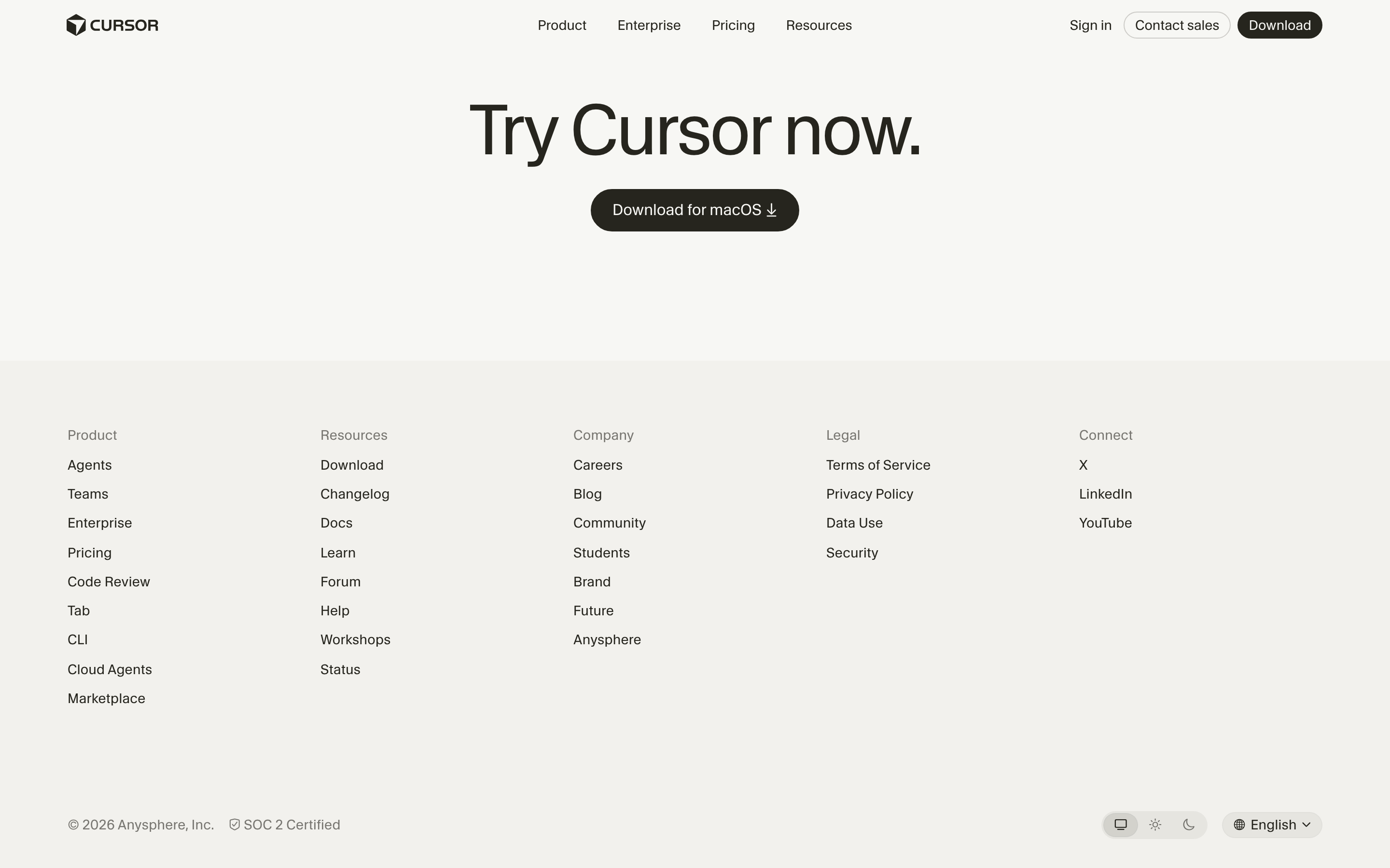 Cursor — 桌面滚动分段(90% viewport 步进,作为视觉证据)