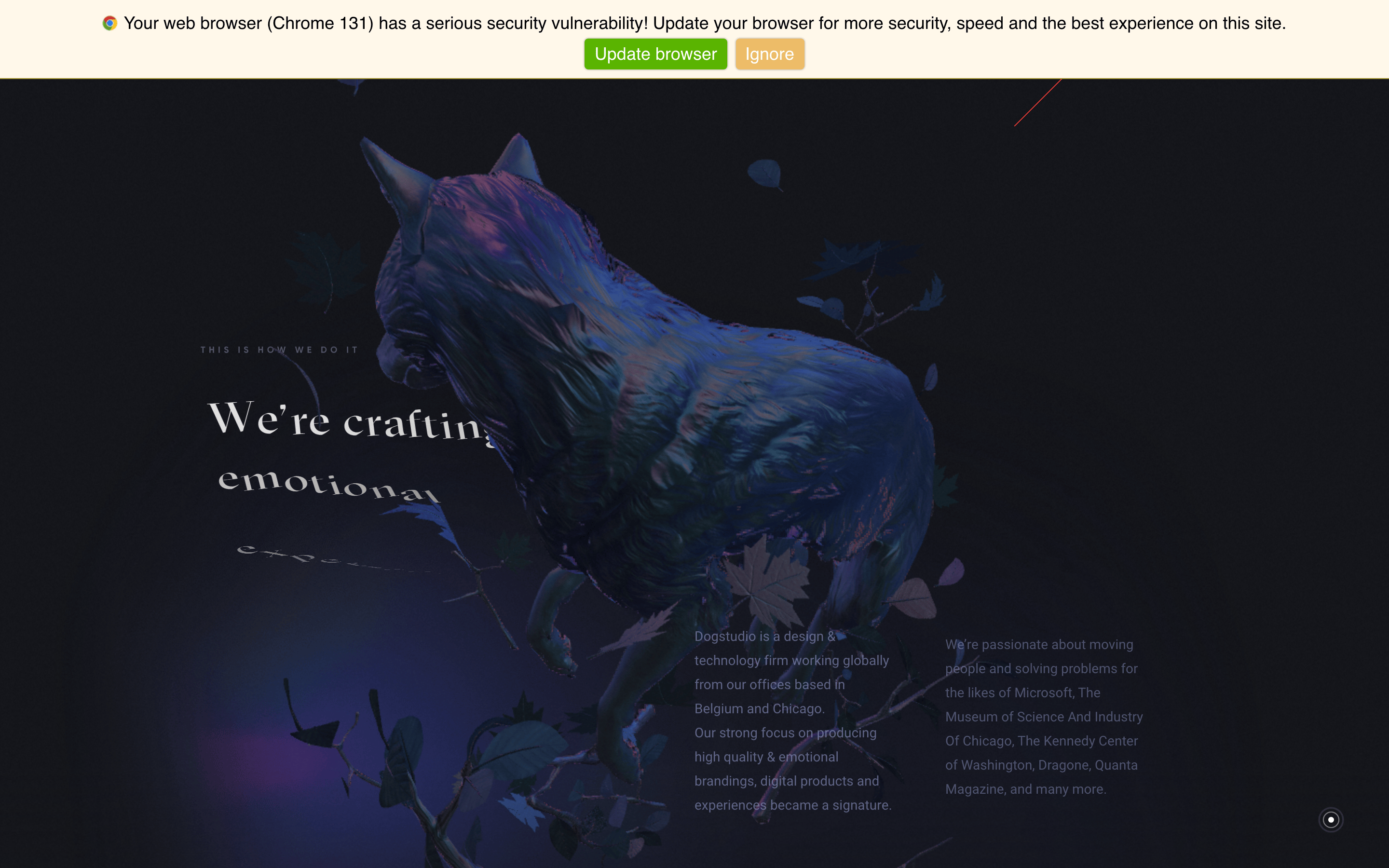 Dogstudio — 桌面滚动分段(90% viewport 步进,作为视觉证据)