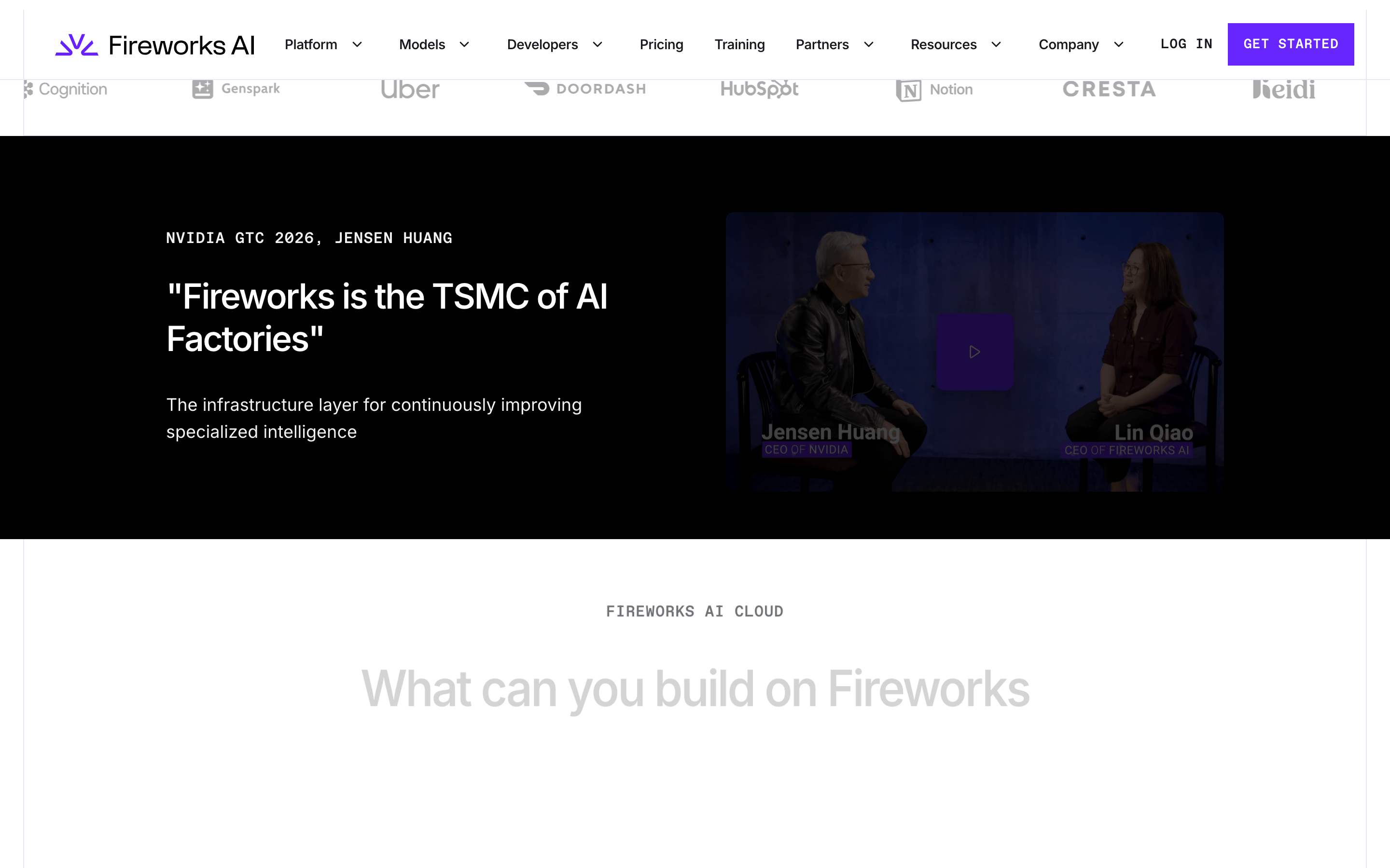 Fireworks AI — 桌面滚动分段(90% viewport 步进,作为视觉证据)