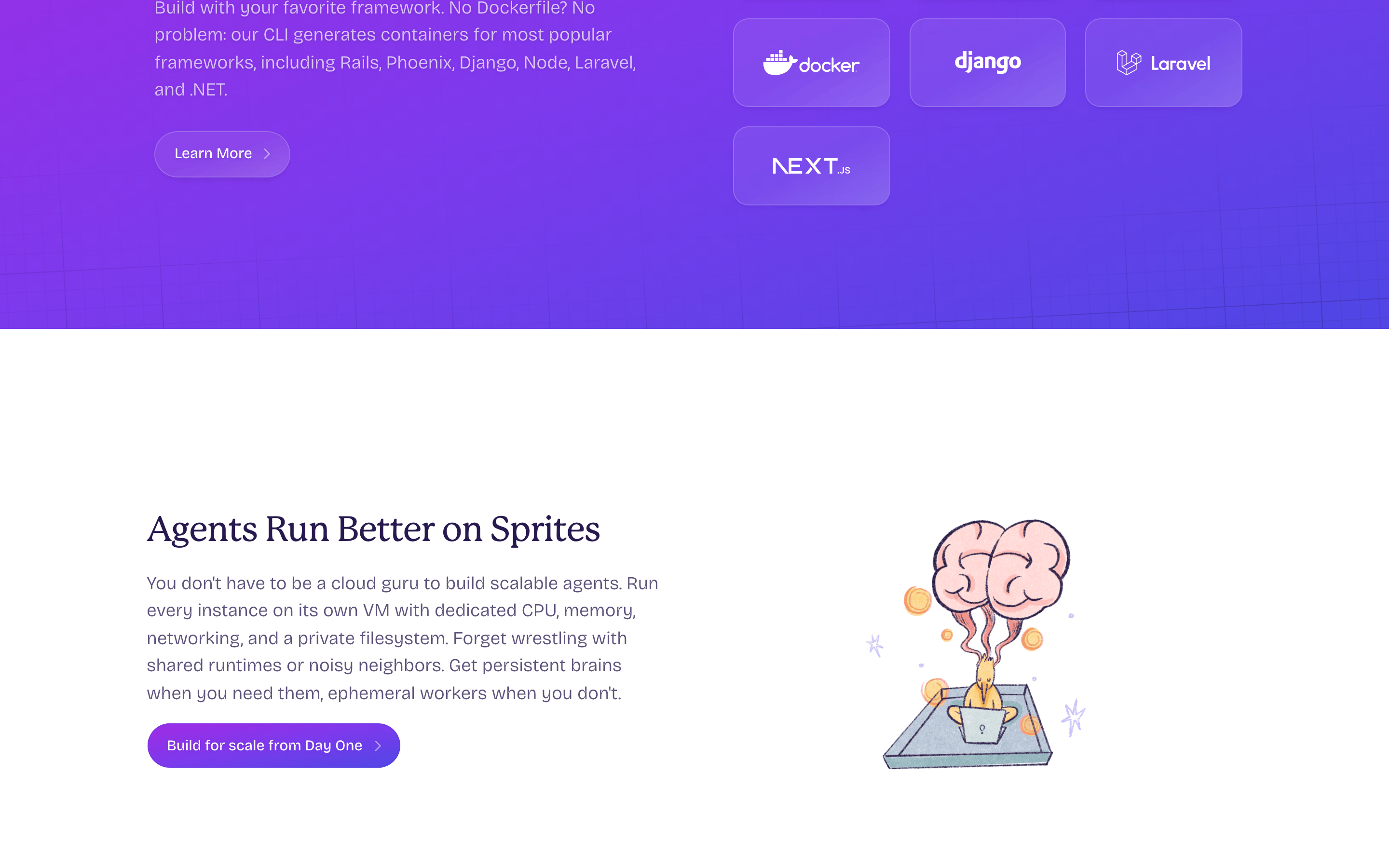 Fly.io — 桌面滚动分段(90% viewport 步进,作为视觉证据)