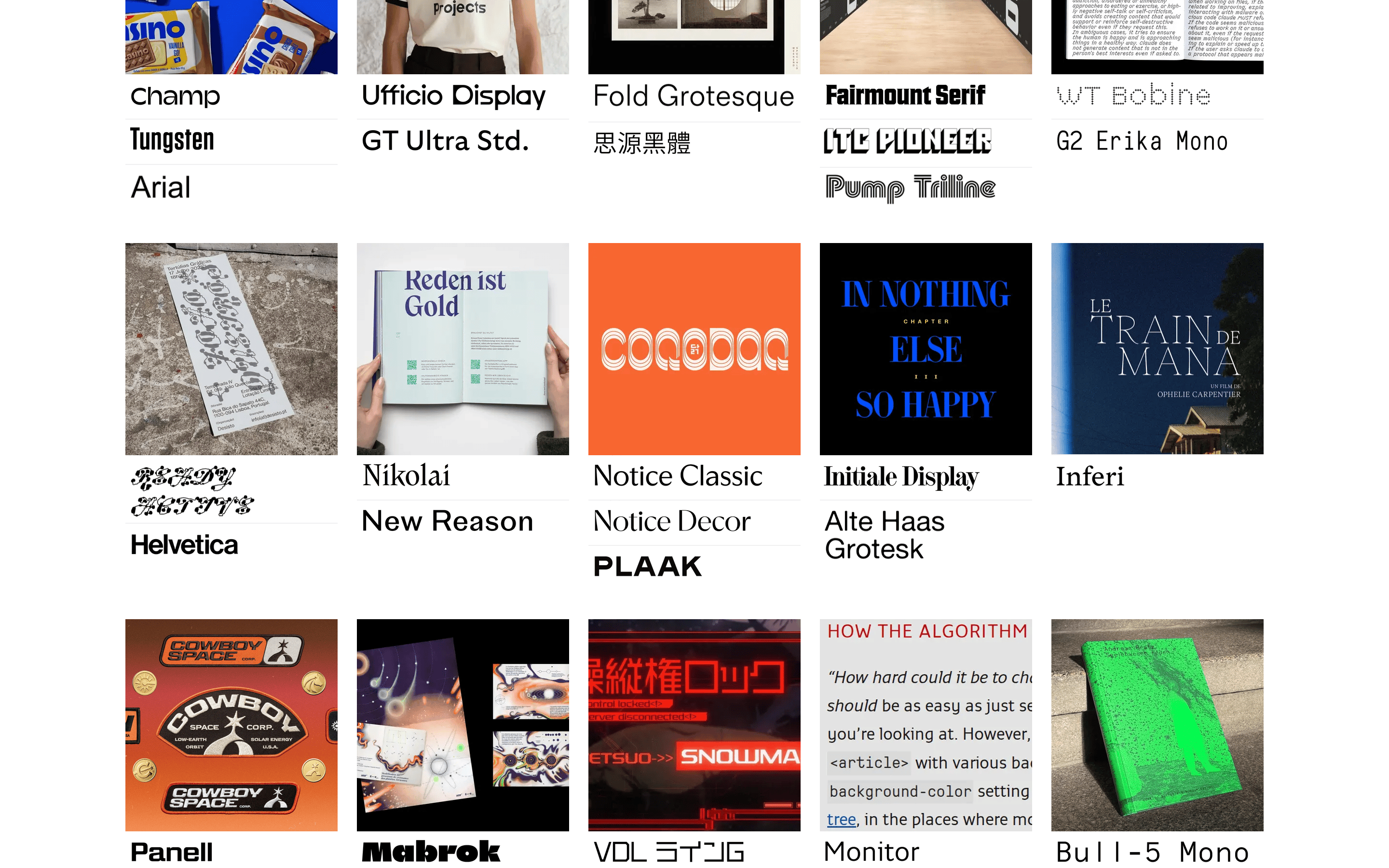 Fonts In Use — 桌面滚动分段(90% viewport 步进,作为视觉证据)