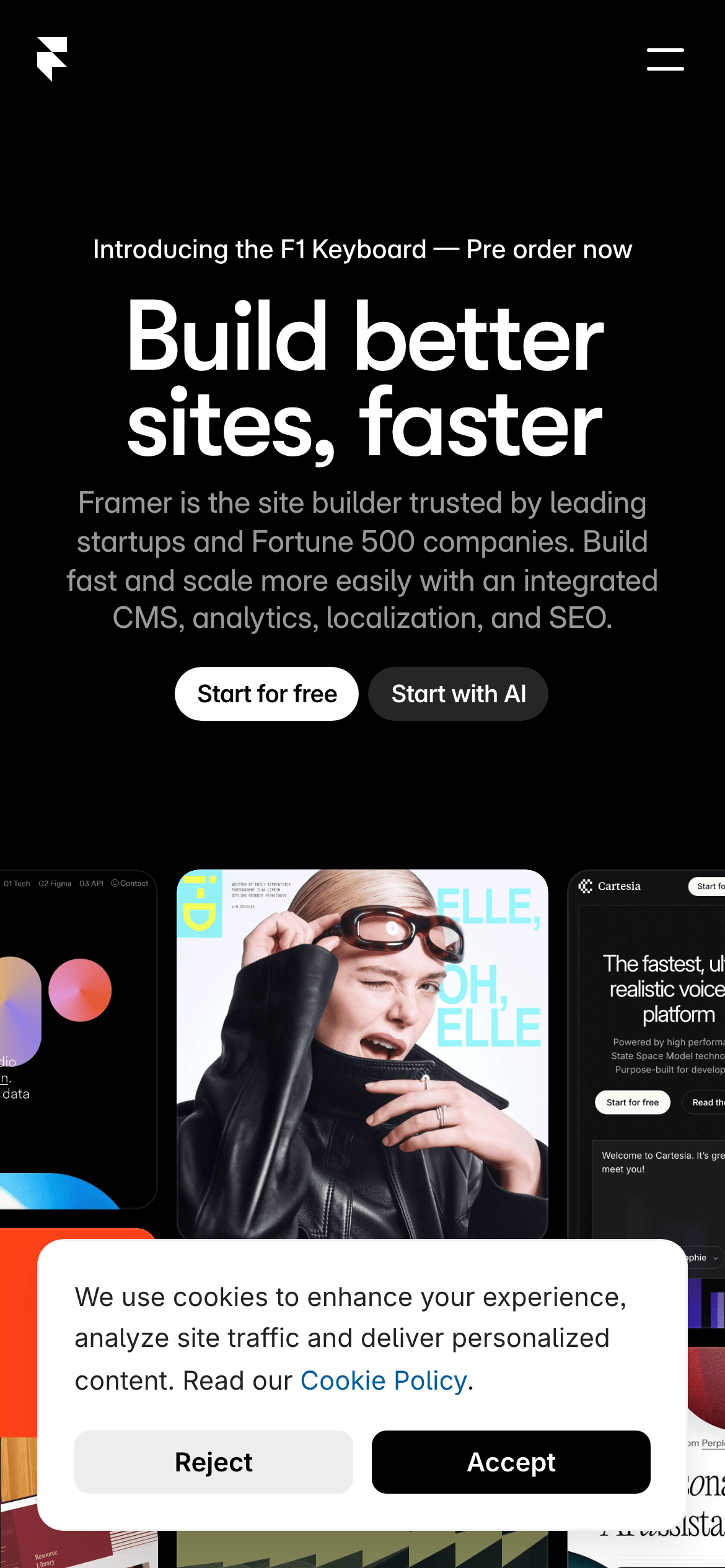 Framer — 移动首屏