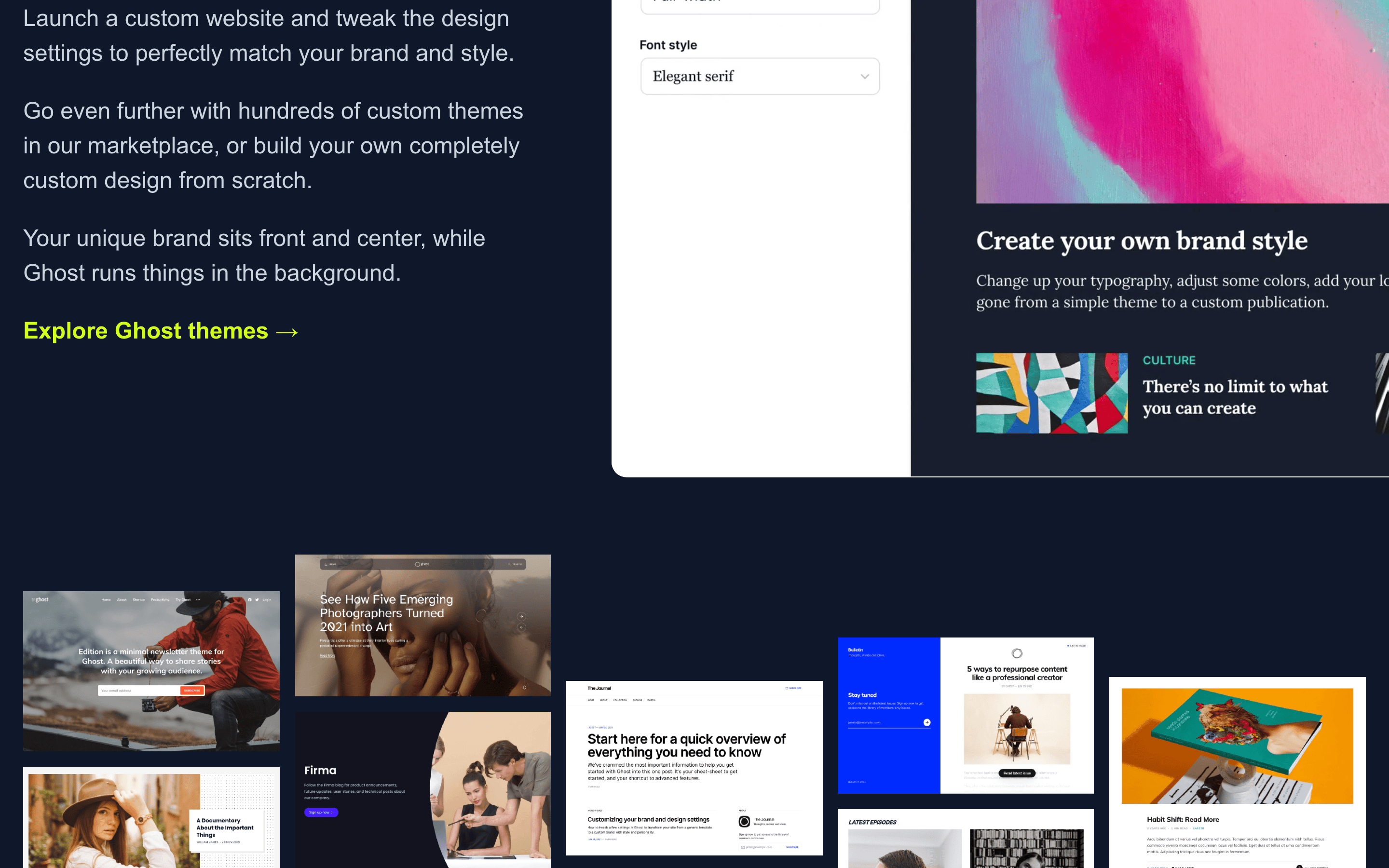 Ghost — 桌面滚动分段(90% viewport 步进,作为视觉证据)