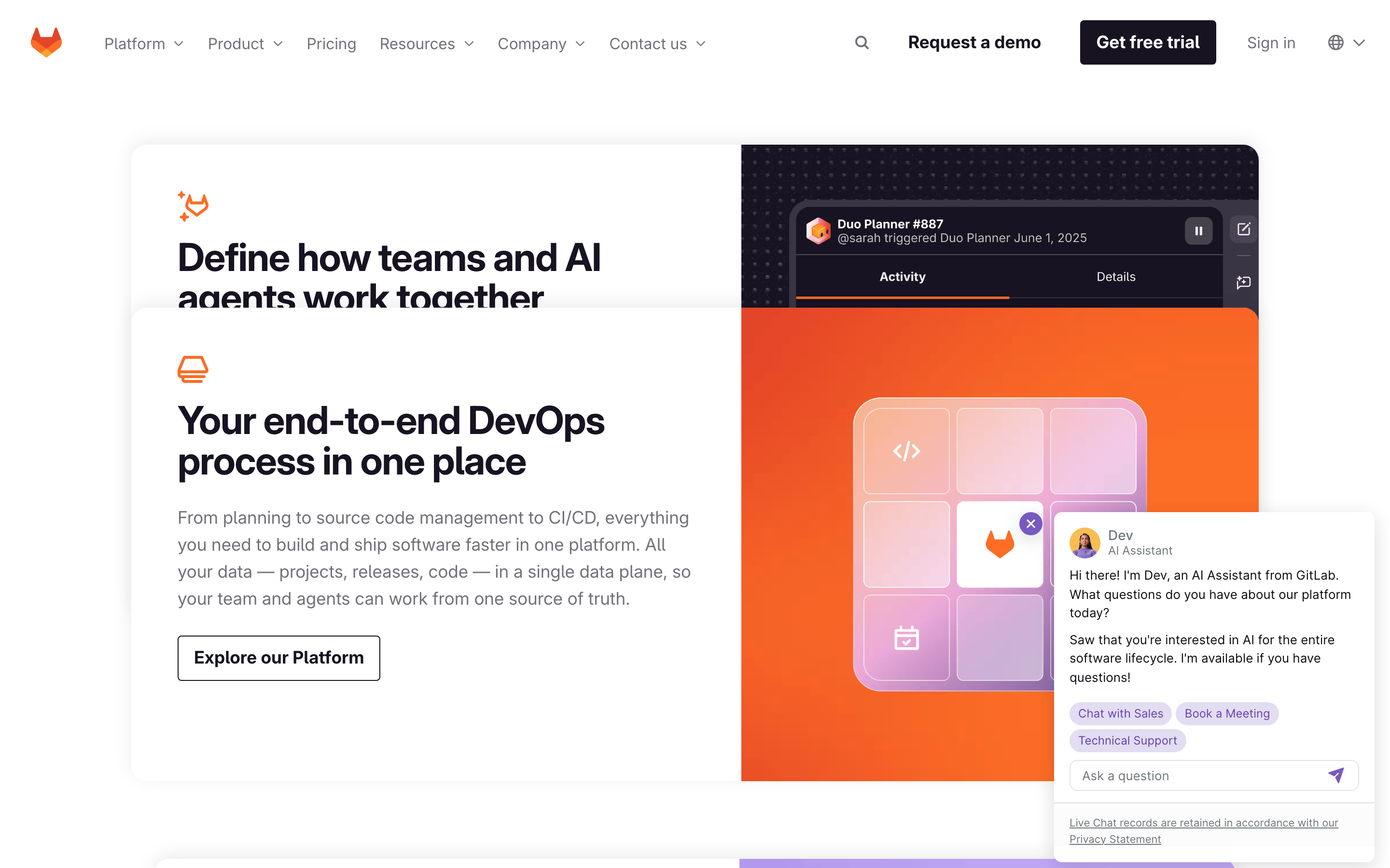 GitLab — 桌面滚动分段(90% viewport 步进,作为视觉证据)