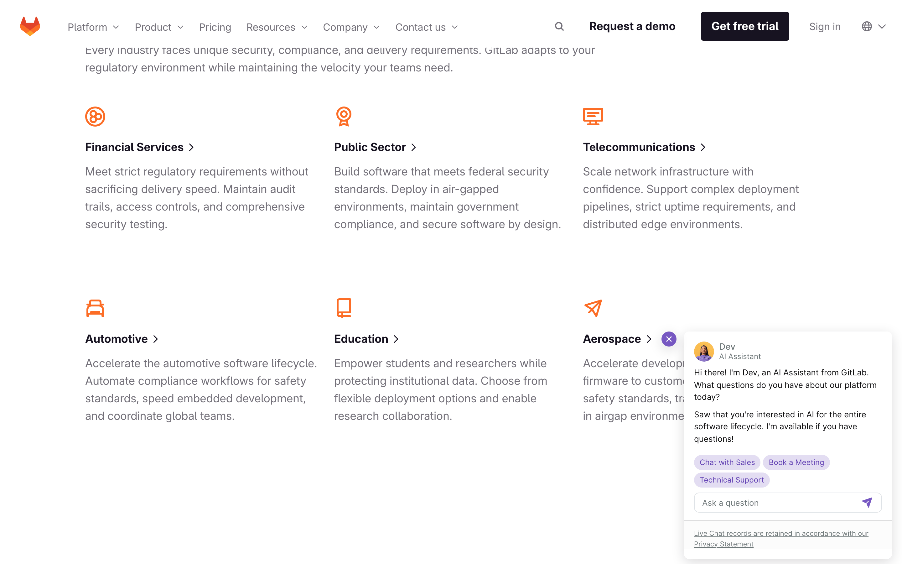 GitLab — 桌面滚动分段(90% viewport 步进,作为视觉证据)