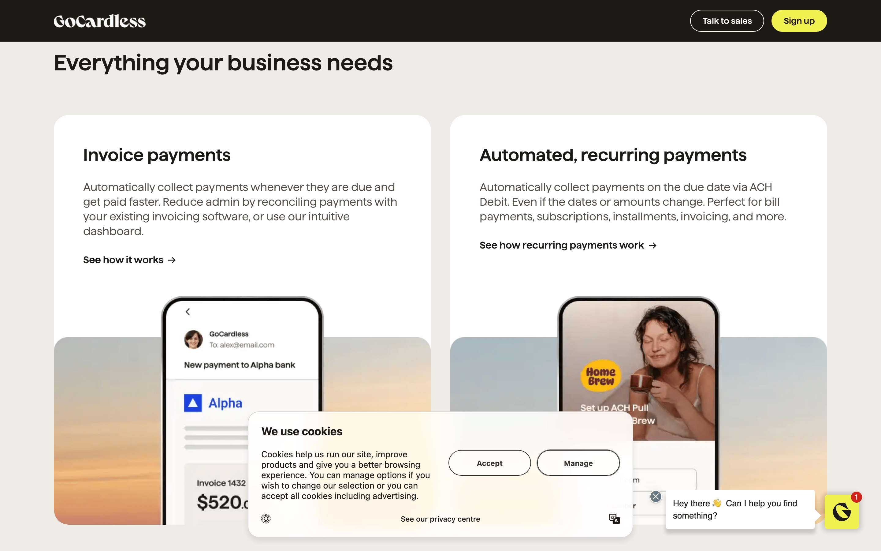 GoCardless — 桌面滚动分段(90% viewport 步进,作为视觉证据)