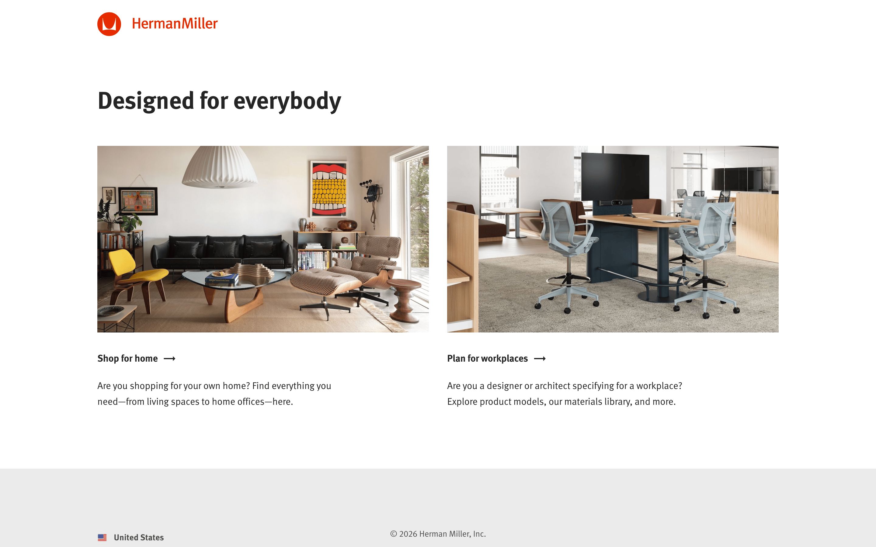 Herman Miller — 桌面首屏(hero)