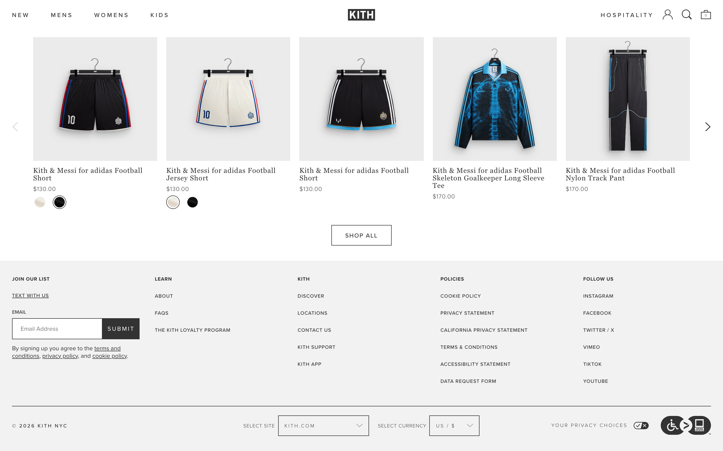 Kith — 桌面滚动分段(90% viewport 步进,作为视觉证据)