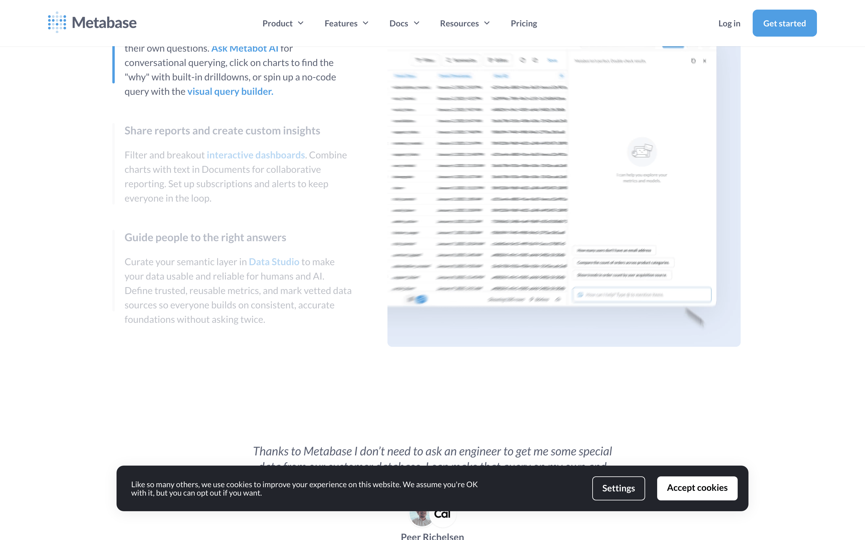 Metabase — 桌面滚动分段(90% viewport 步进,作为视觉证据)