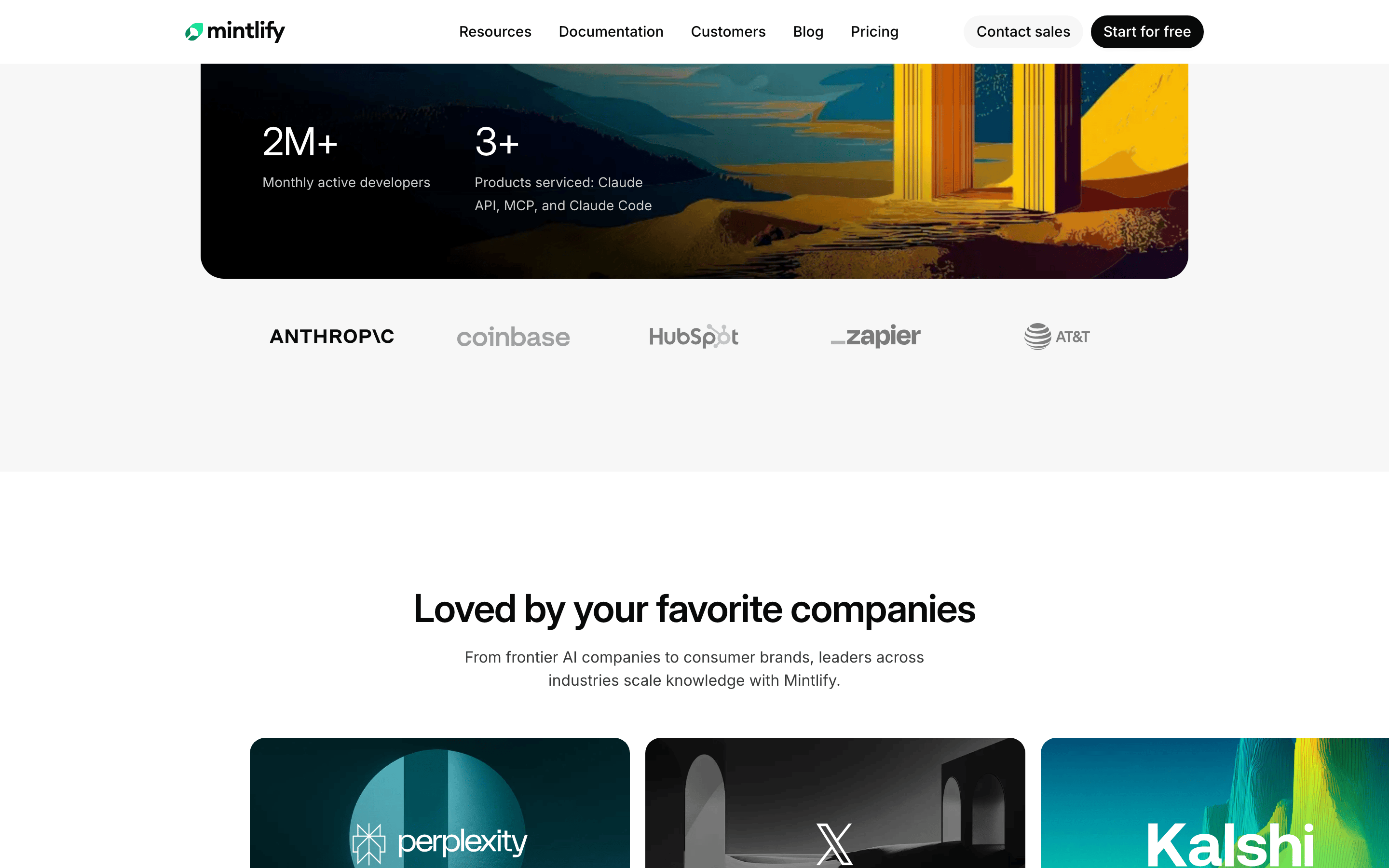 Mintlify — 桌面滚动分段(90% viewport 步进,作为视觉证据)