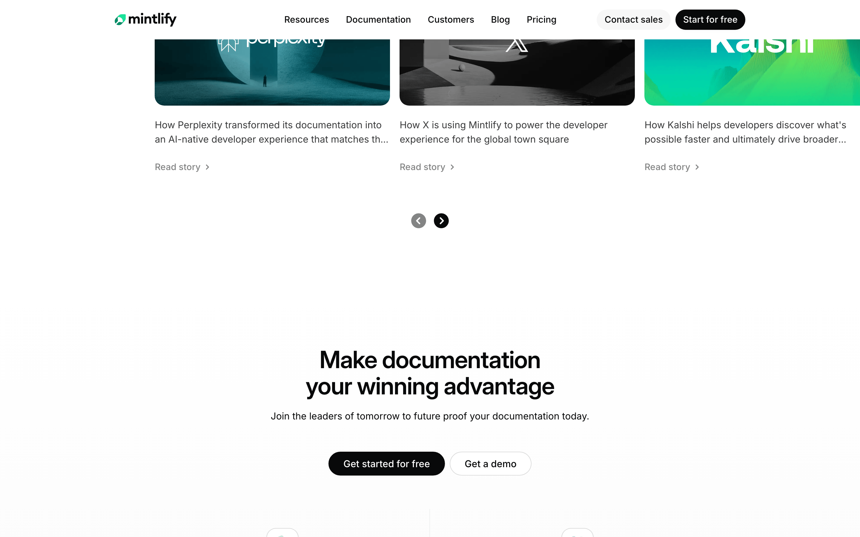 Mintlify — 桌面滚动分段(90% viewport 步进,作为视觉证据)