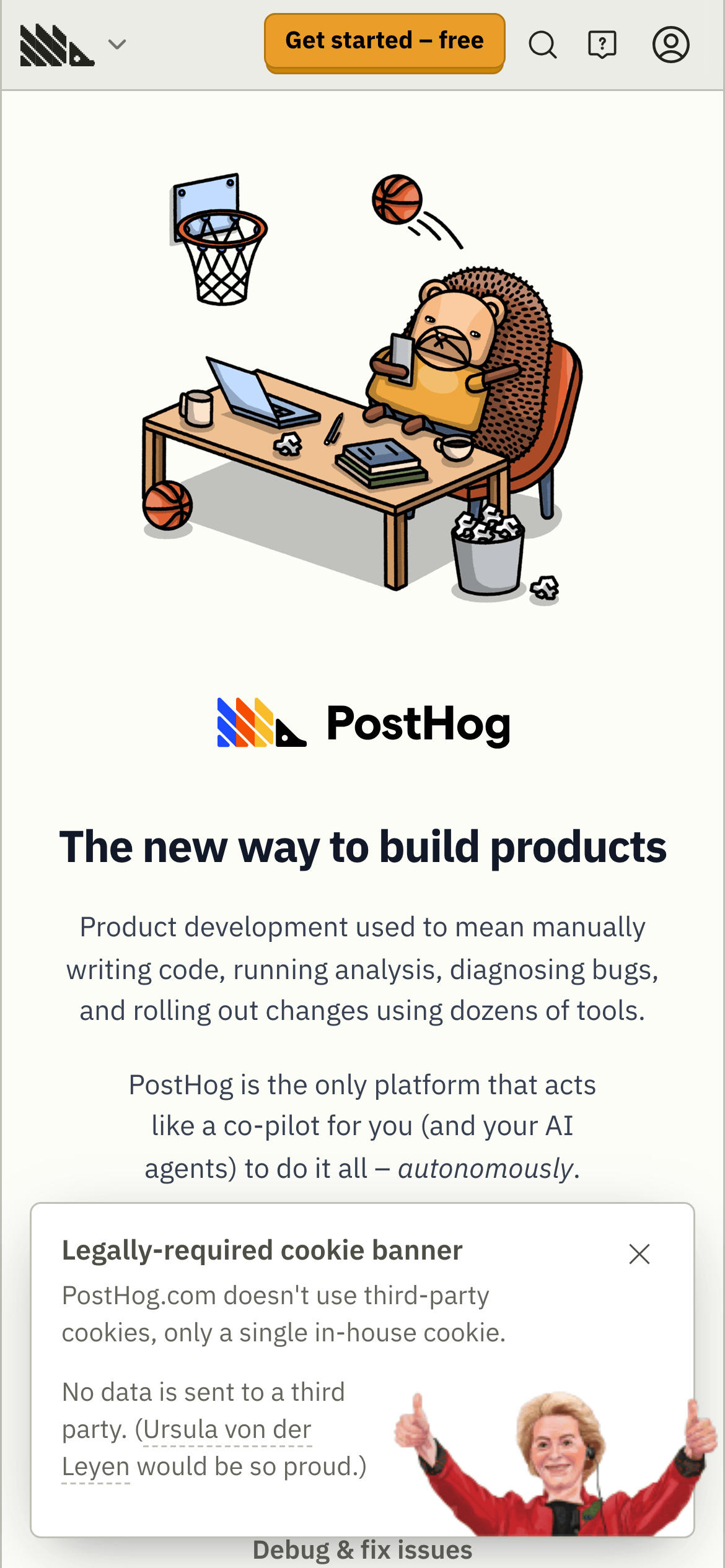 Posthog — 移动首屏