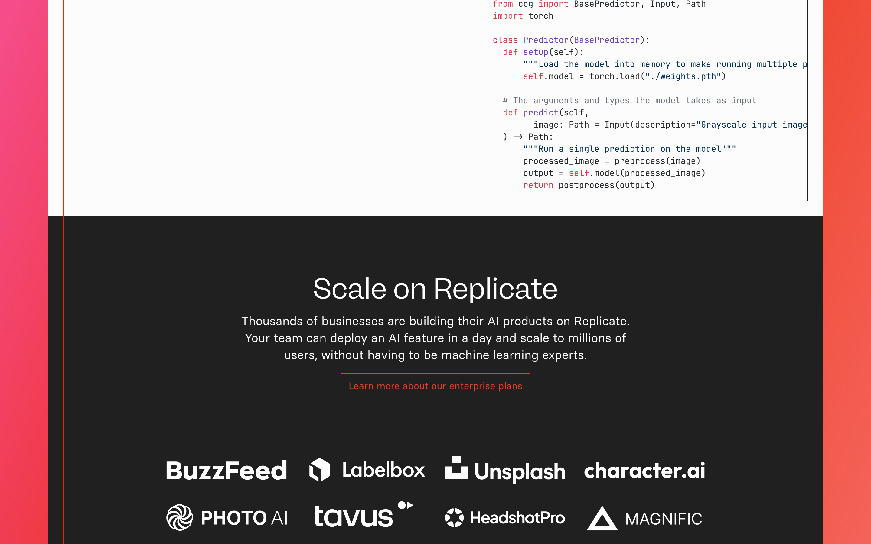 Replicate — 桌面滚动分段(90% viewport 步进,作为视觉证据)