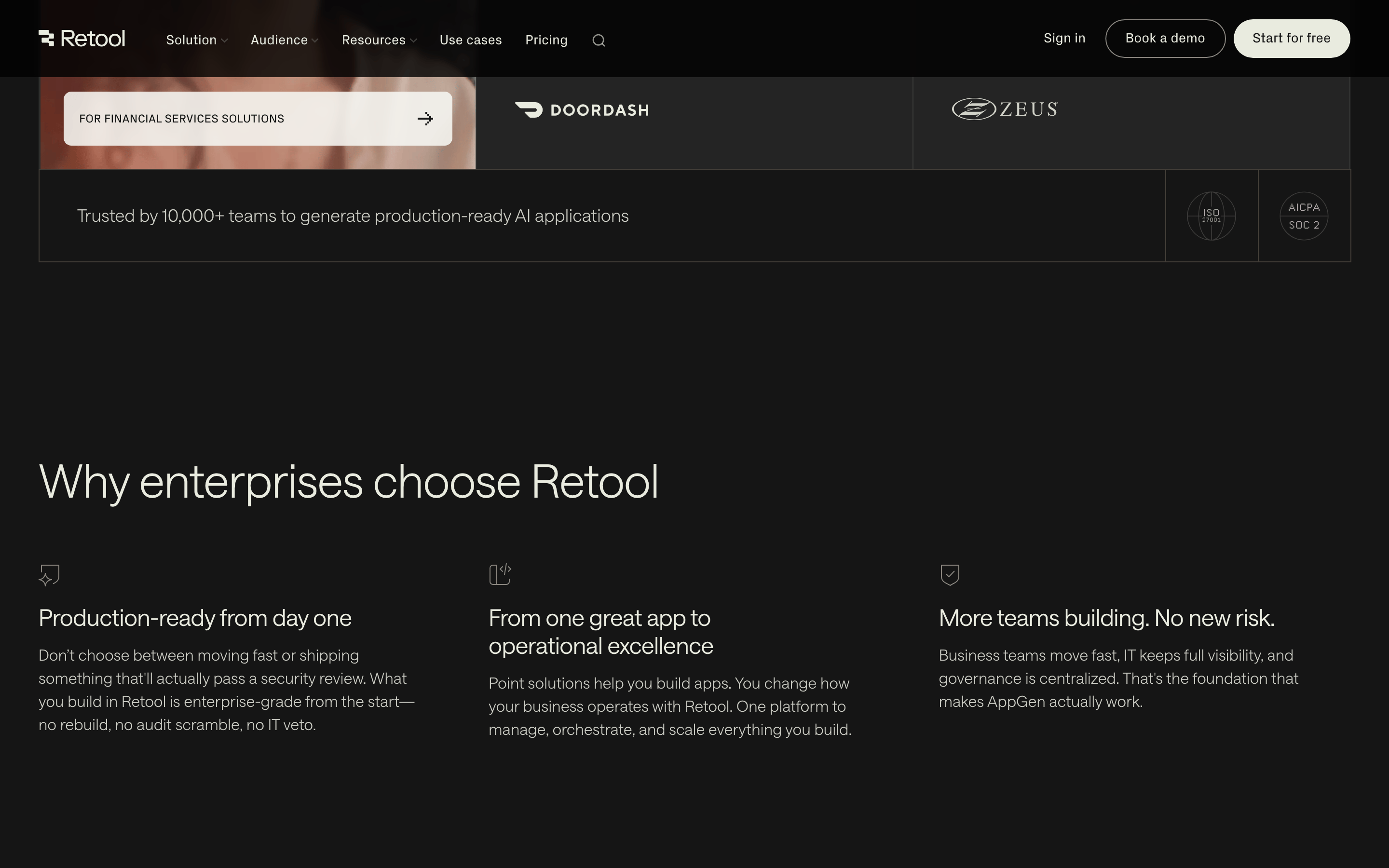 Retool — 桌面滚动分段(90% viewport 步进,作为视觉证据)