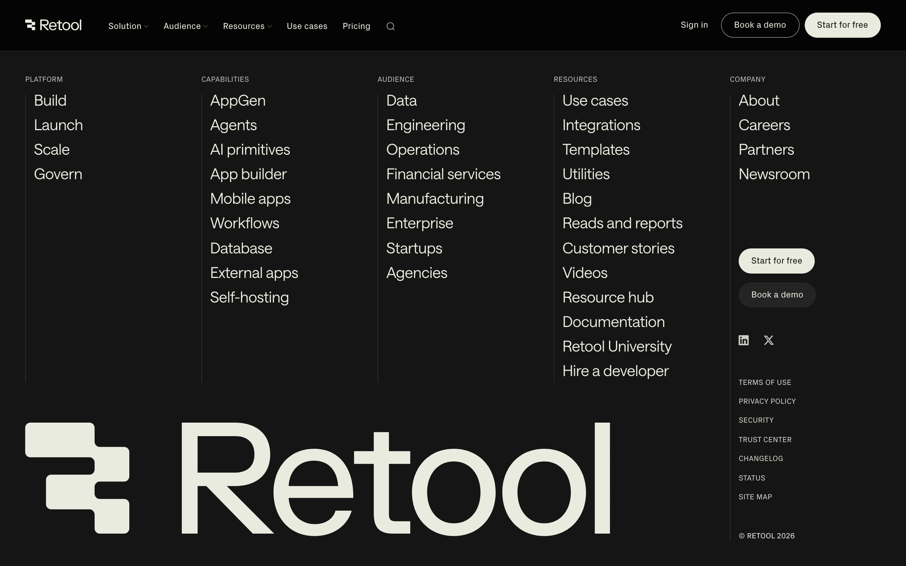 Retool — 桌面滚动分段(90% viewport 步进,作为视觉证据)
