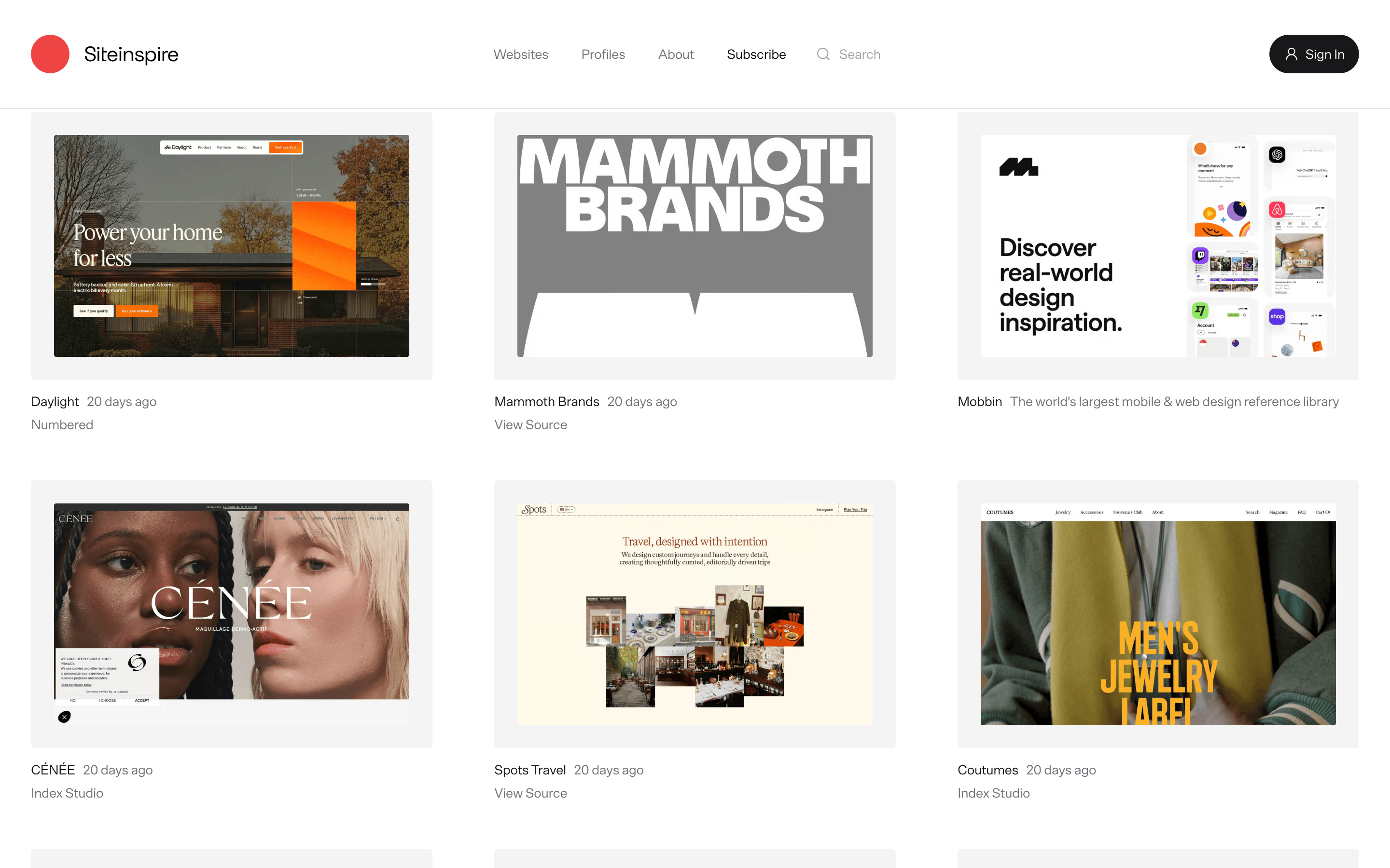 SiteInspire — 桌面滚动分段(90% viewport 步进,作为视觉证据)