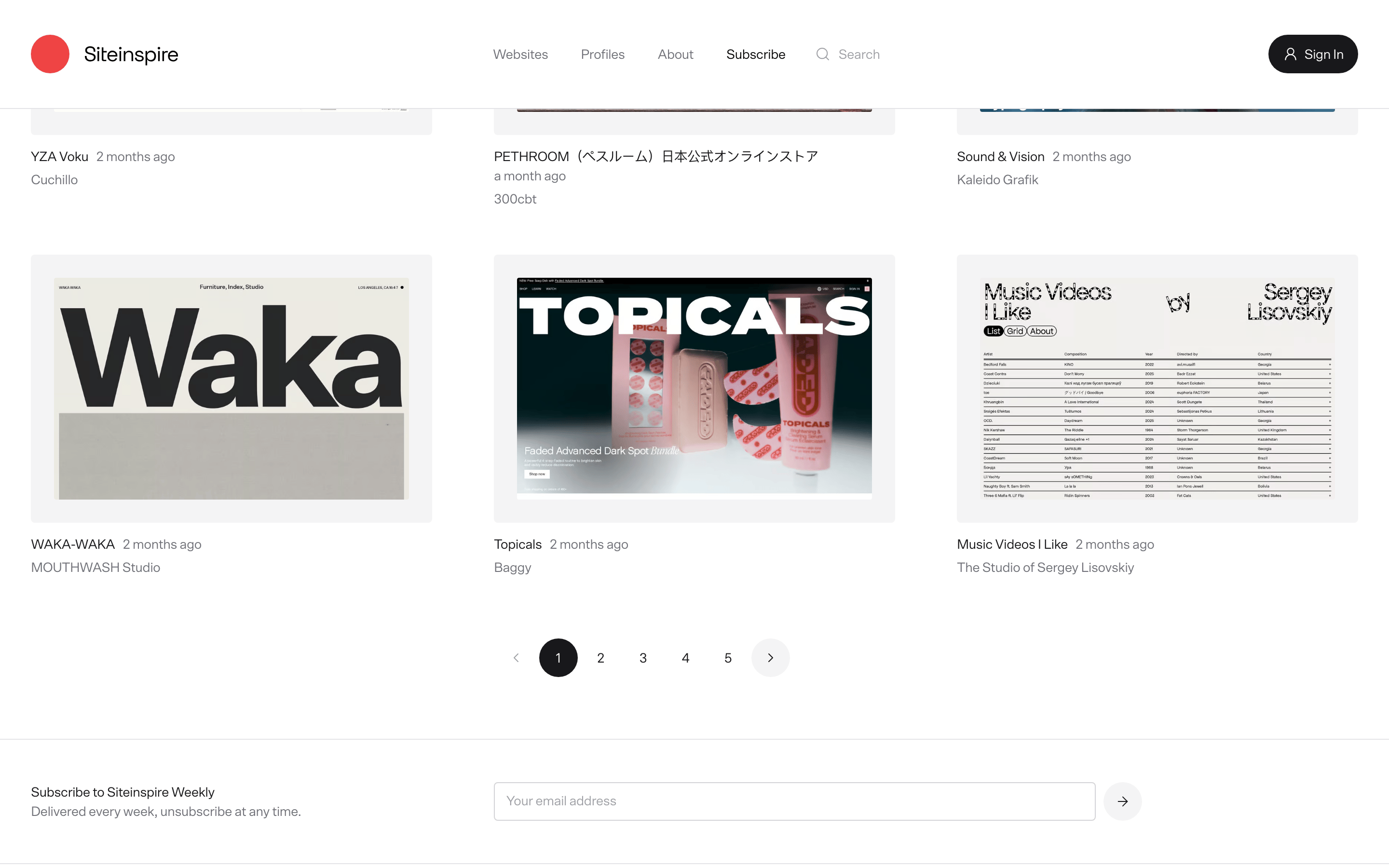 SiteInspire — 桌面滚动分段(90% viewport 步进,作为视觉证据)