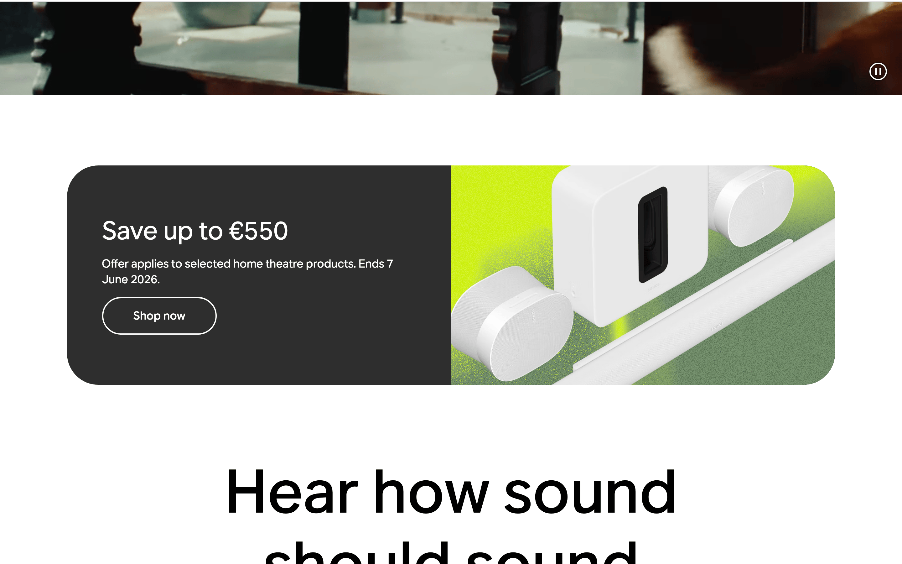 Sonos — 桌面滚动分段(90% viewport 步进,作为视觉证据)