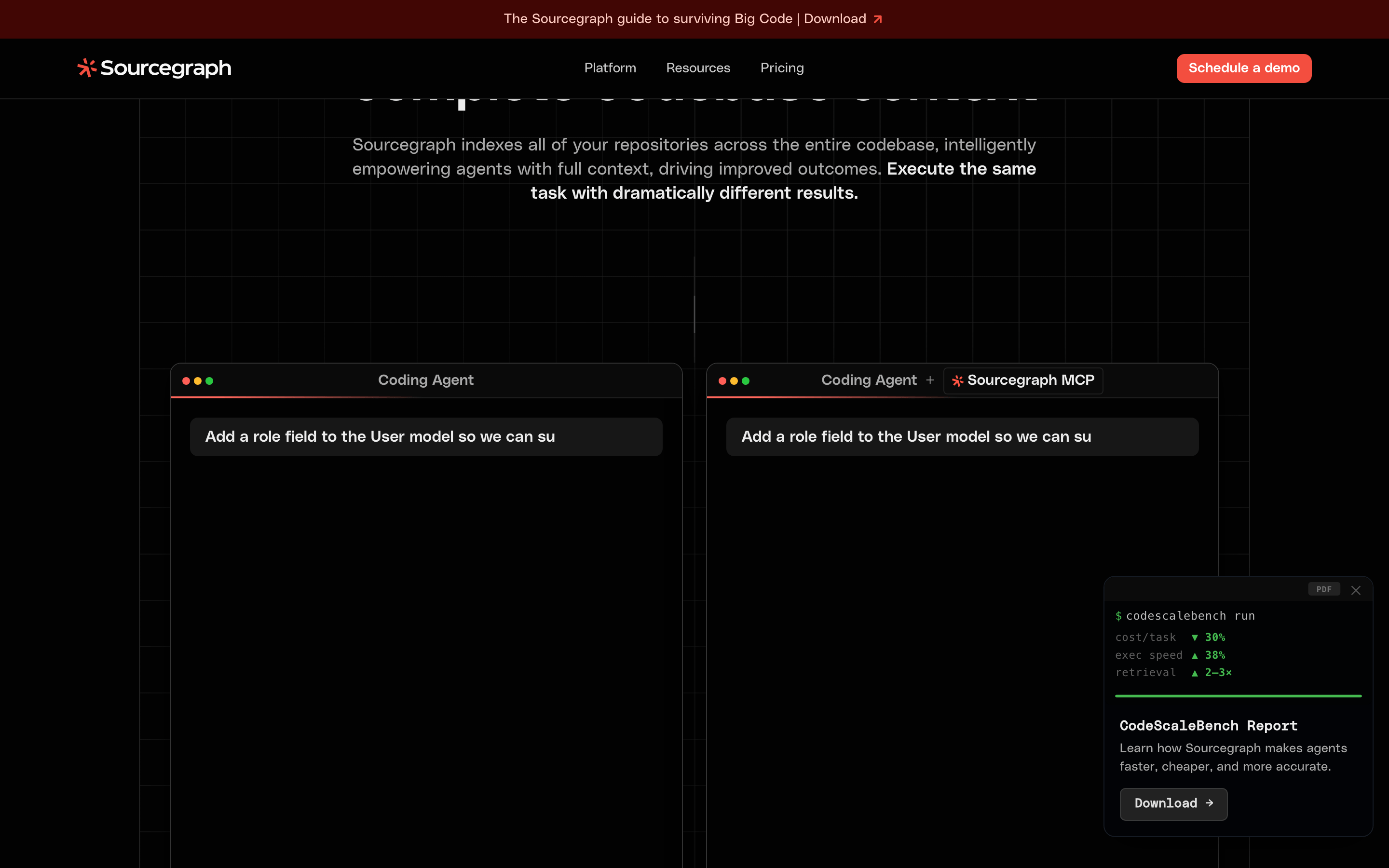 Sourcegraph — 桌面滚动分段(90% viewport 步进,作为视觉证据)