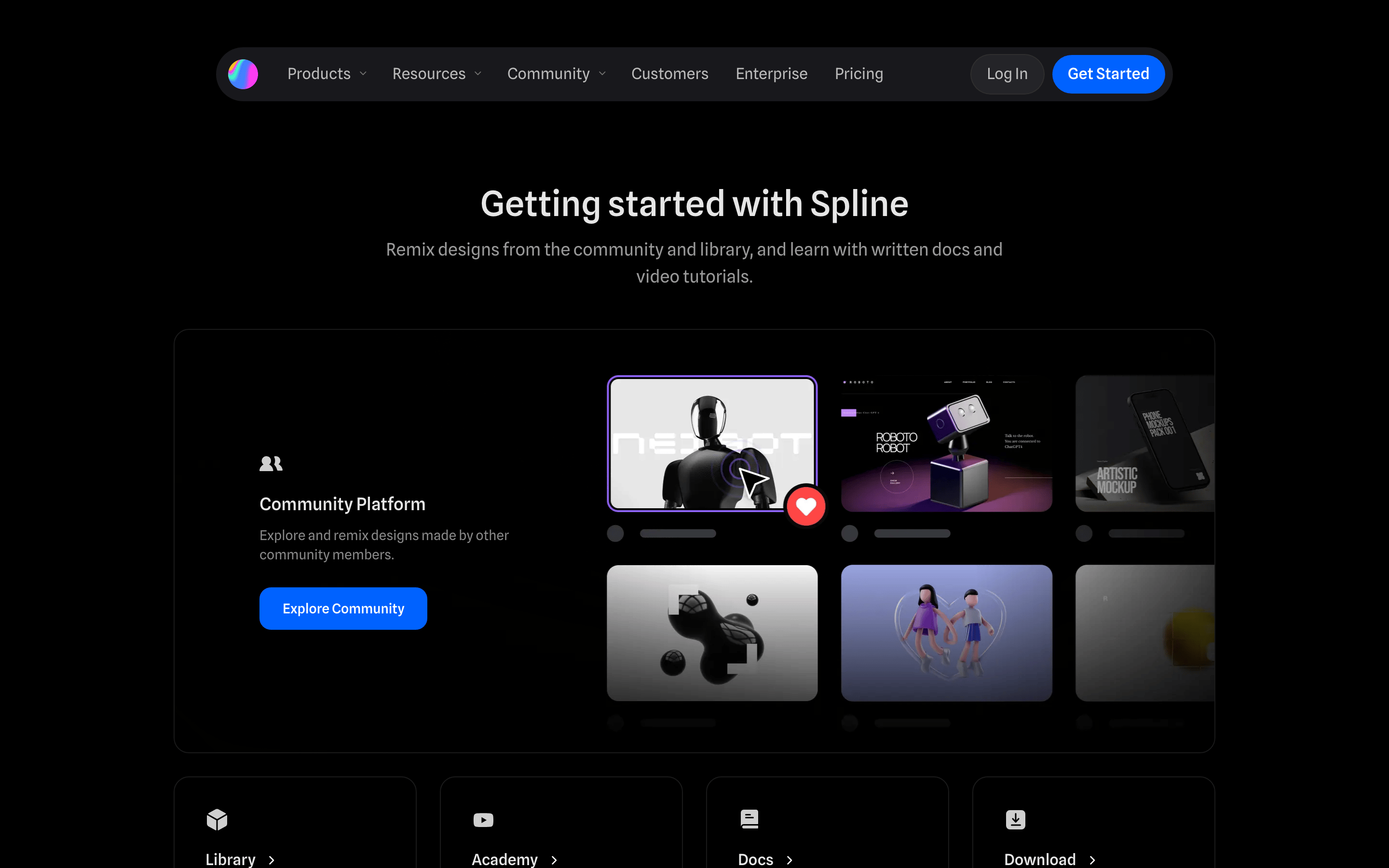 Spline — 桌面滚动分段(90% viewport 步进,作为视觉证据)