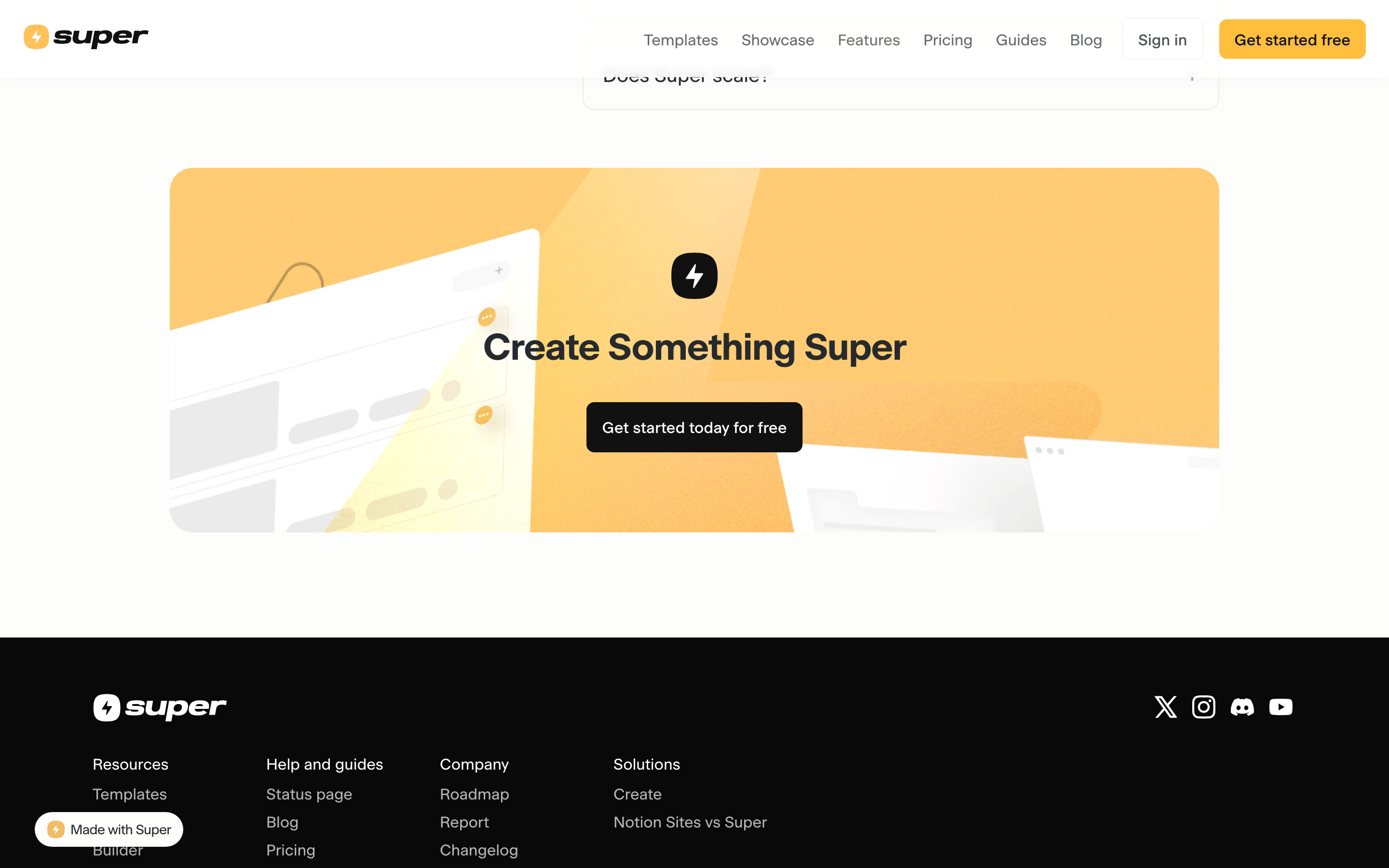 Super — 桌面滚动分段(90% viewport 步进,作为视觉证据)
