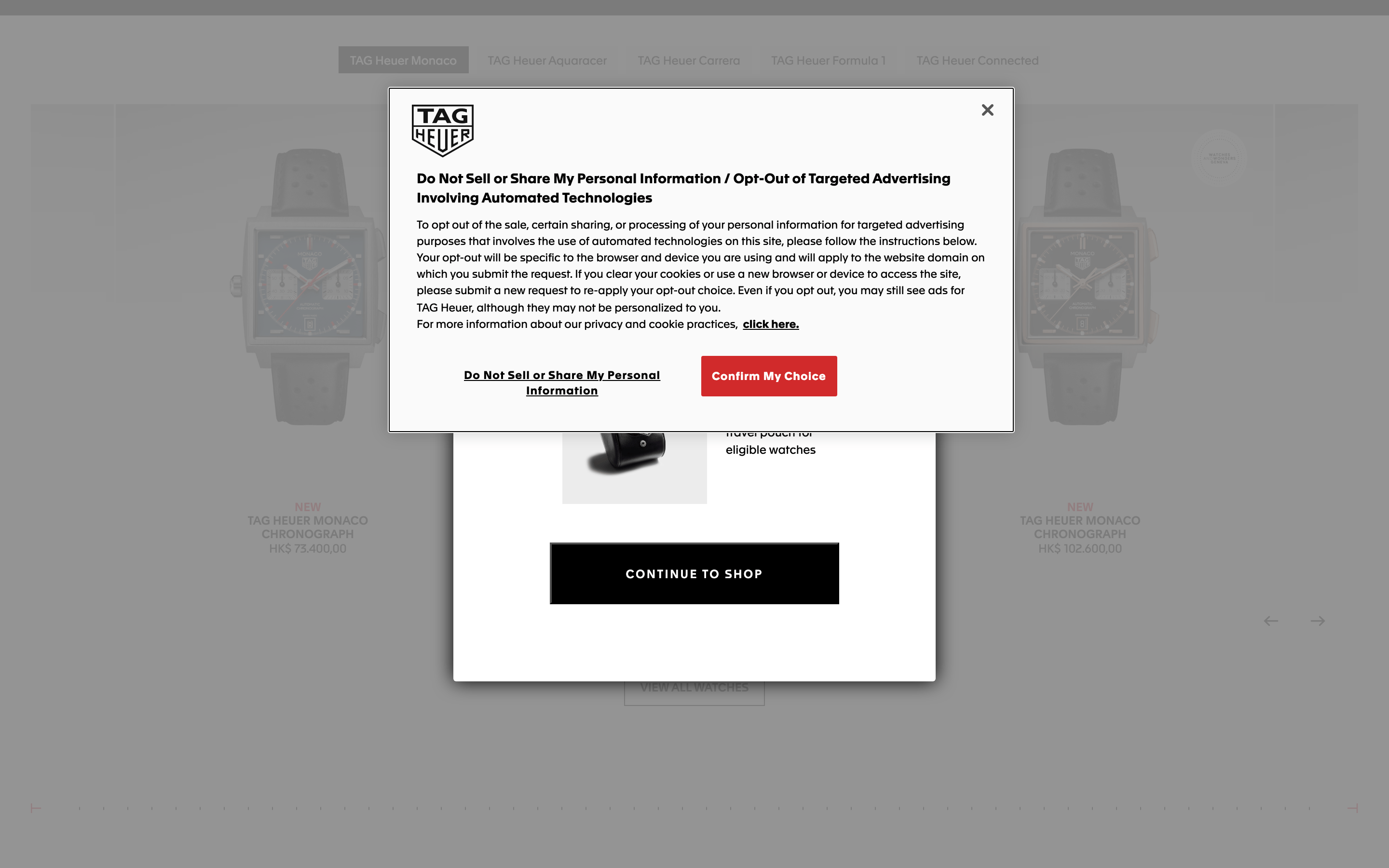 TAG Heuer — 桌面滚动分段(90% viewport 步进,作为视觉证据)