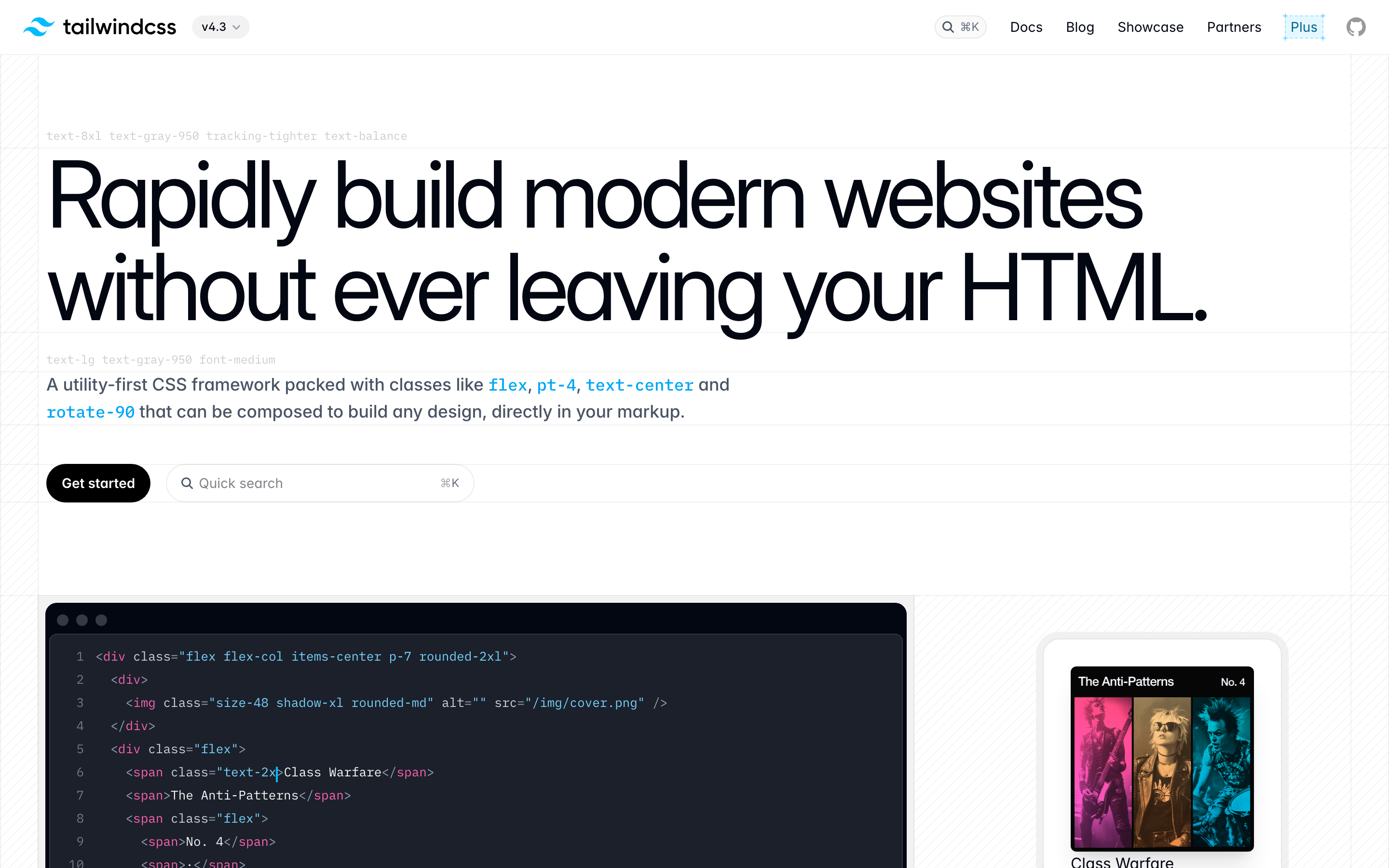Tailwind CSS — 桌面滚动分段(90% viewport 步进,作为视觉证据)