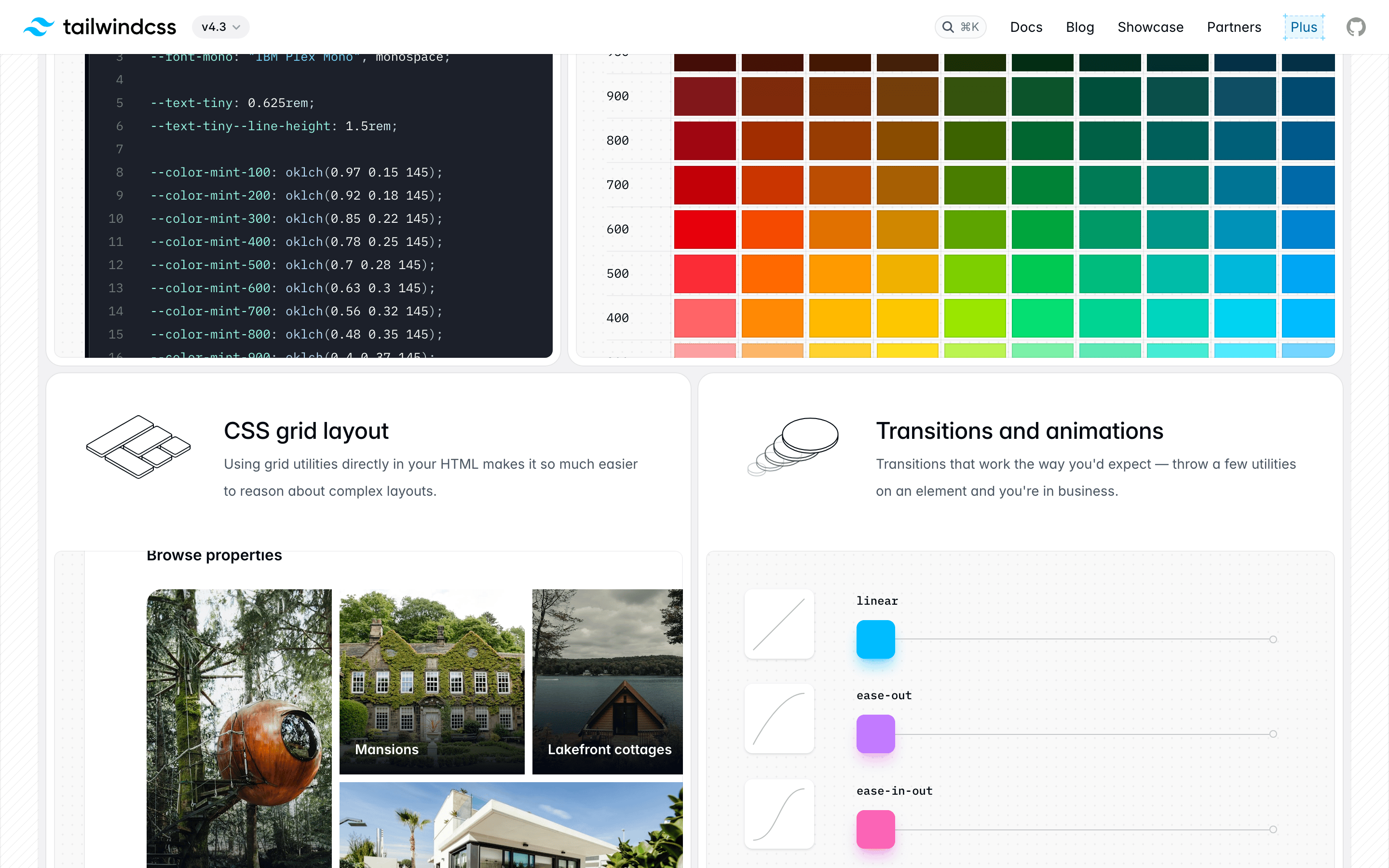 Tailwind CSS — 桌面滚动分段(90% viewport 步进,作为视觉证据)