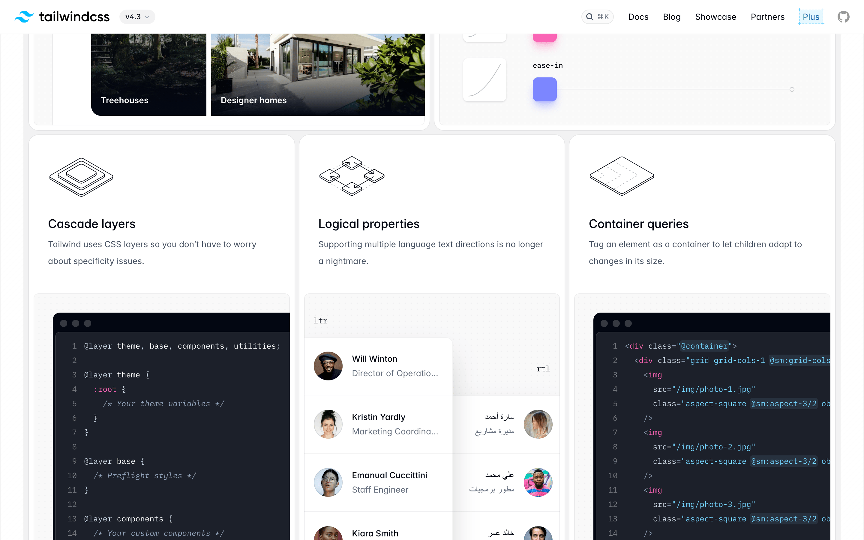 Tailwind CSS — 桌面滚动分段(90% viewport 步进,作为视觉证据)