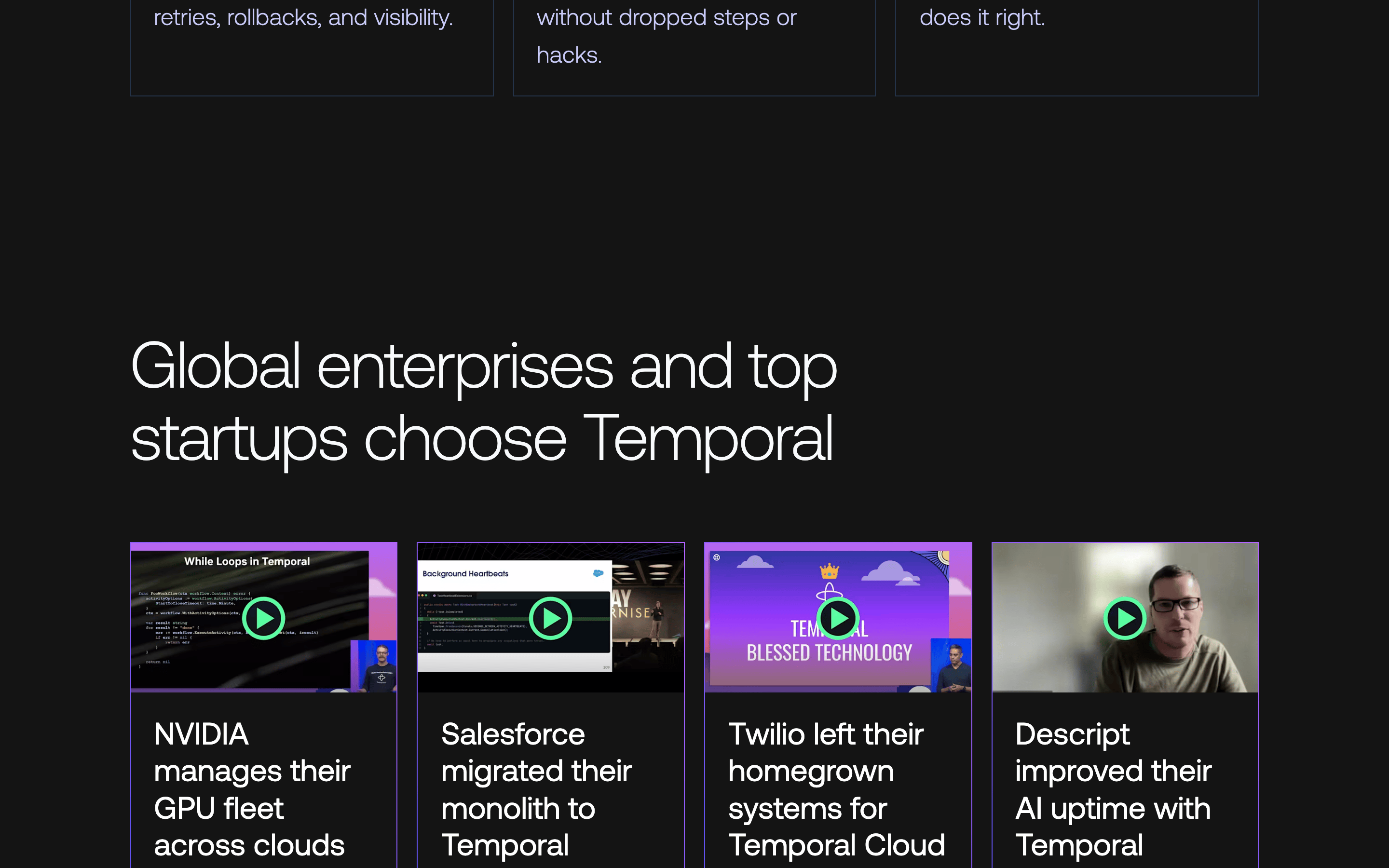 Temporal — 桌面滚动分段(90% viewport 步进,作为视觉证据)