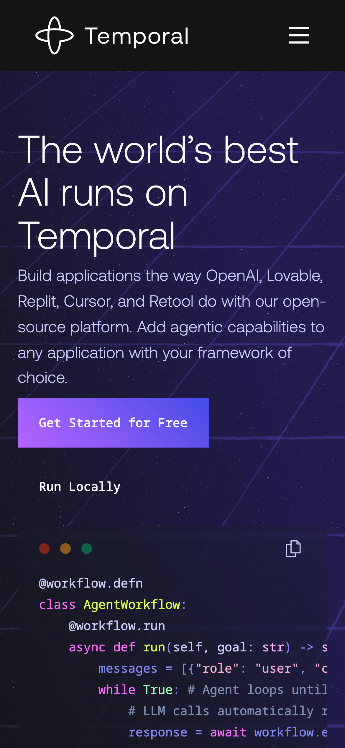 Temporal — 移动首屏
