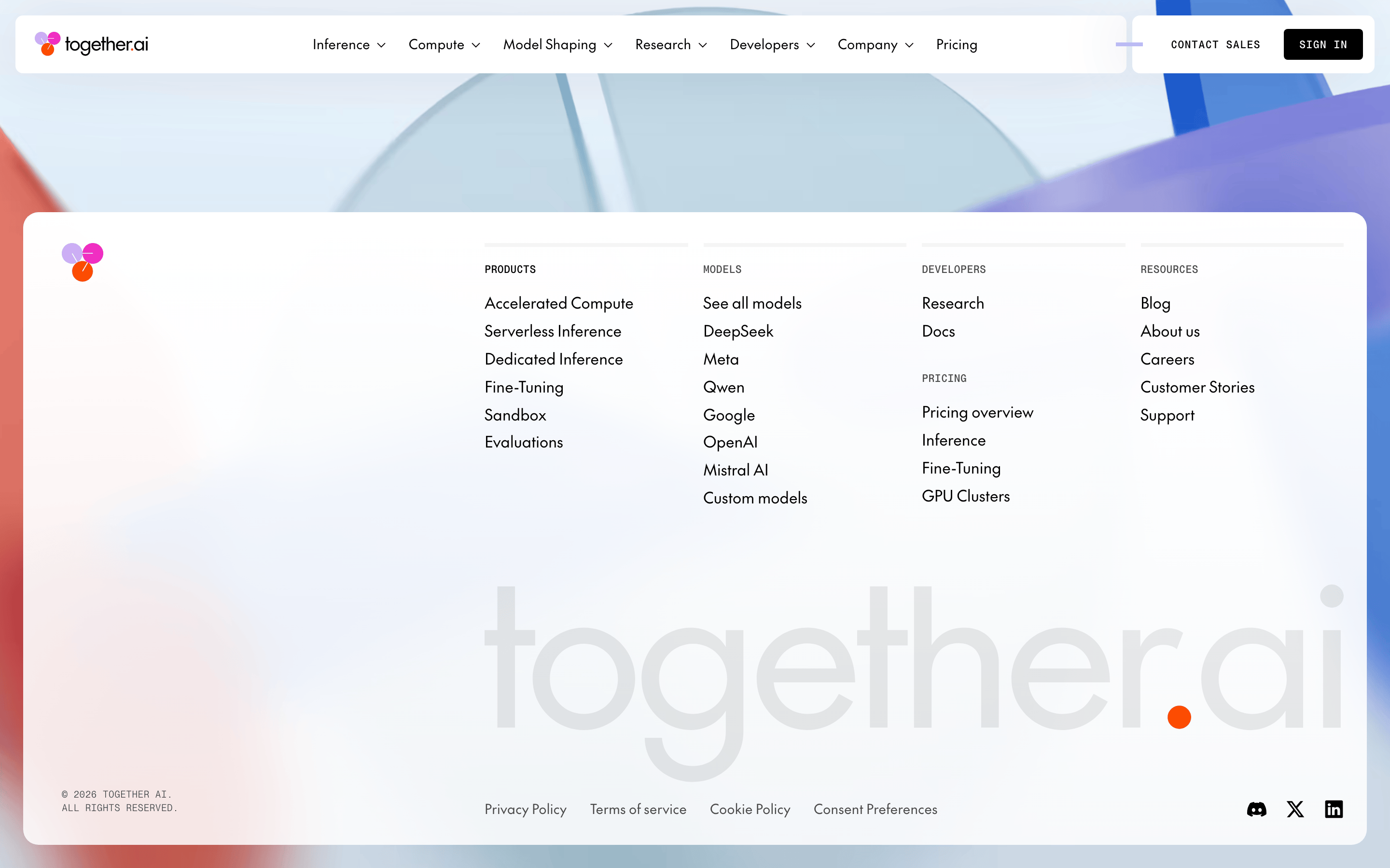 Together — 桌面滚动分段(90% viewport 步进,作为视觉证据)